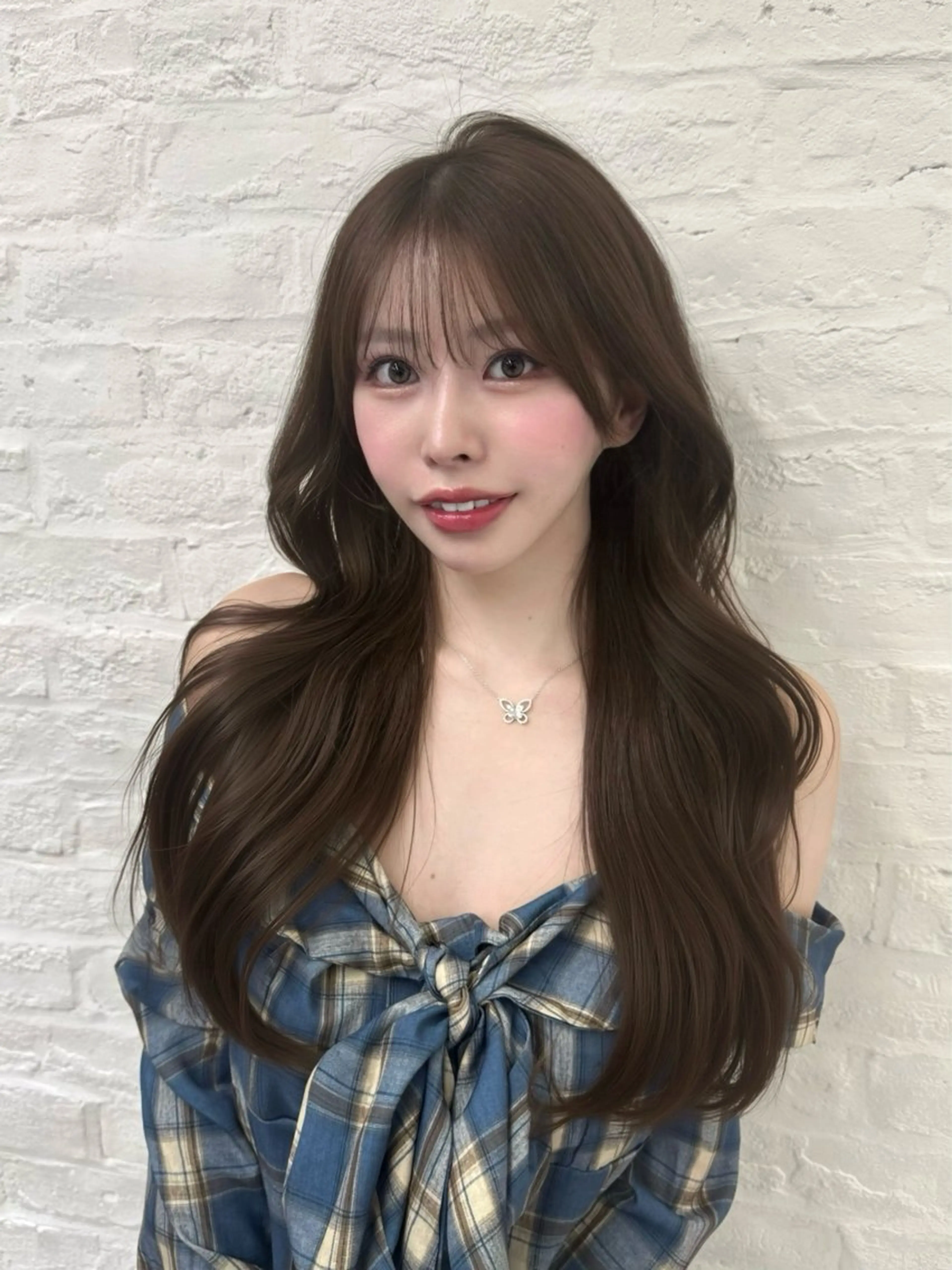 ロング カラー カット ヘアカラー 高島大登/顔周り /レイヤーカットのヘアスタイル