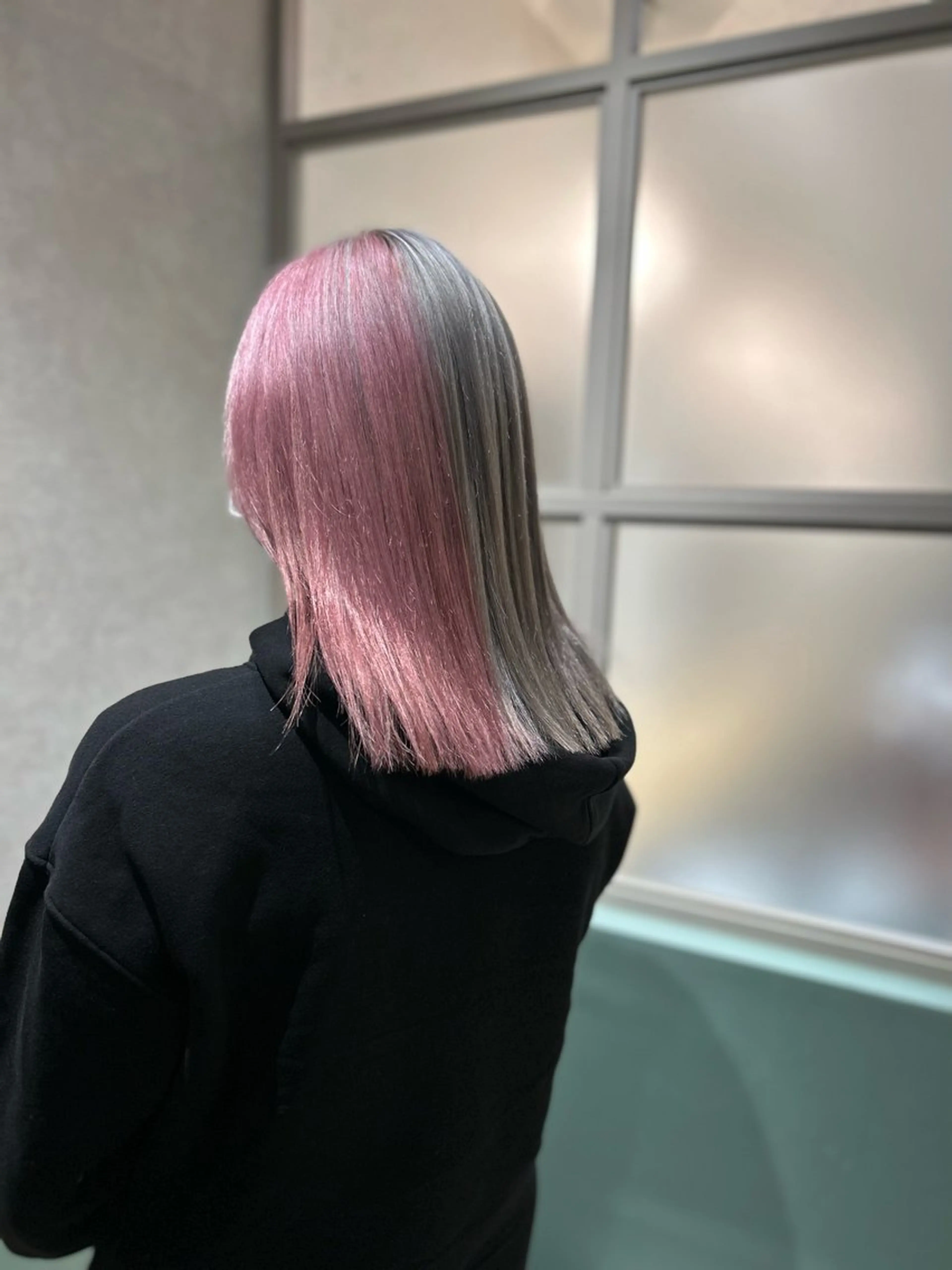 ミディアム カラー デザインカラー ダブルカラー ピンクカラー シルバー カット ヘアカラー ボブ/ハイトーン 立川loose 下田のヘアスタイル