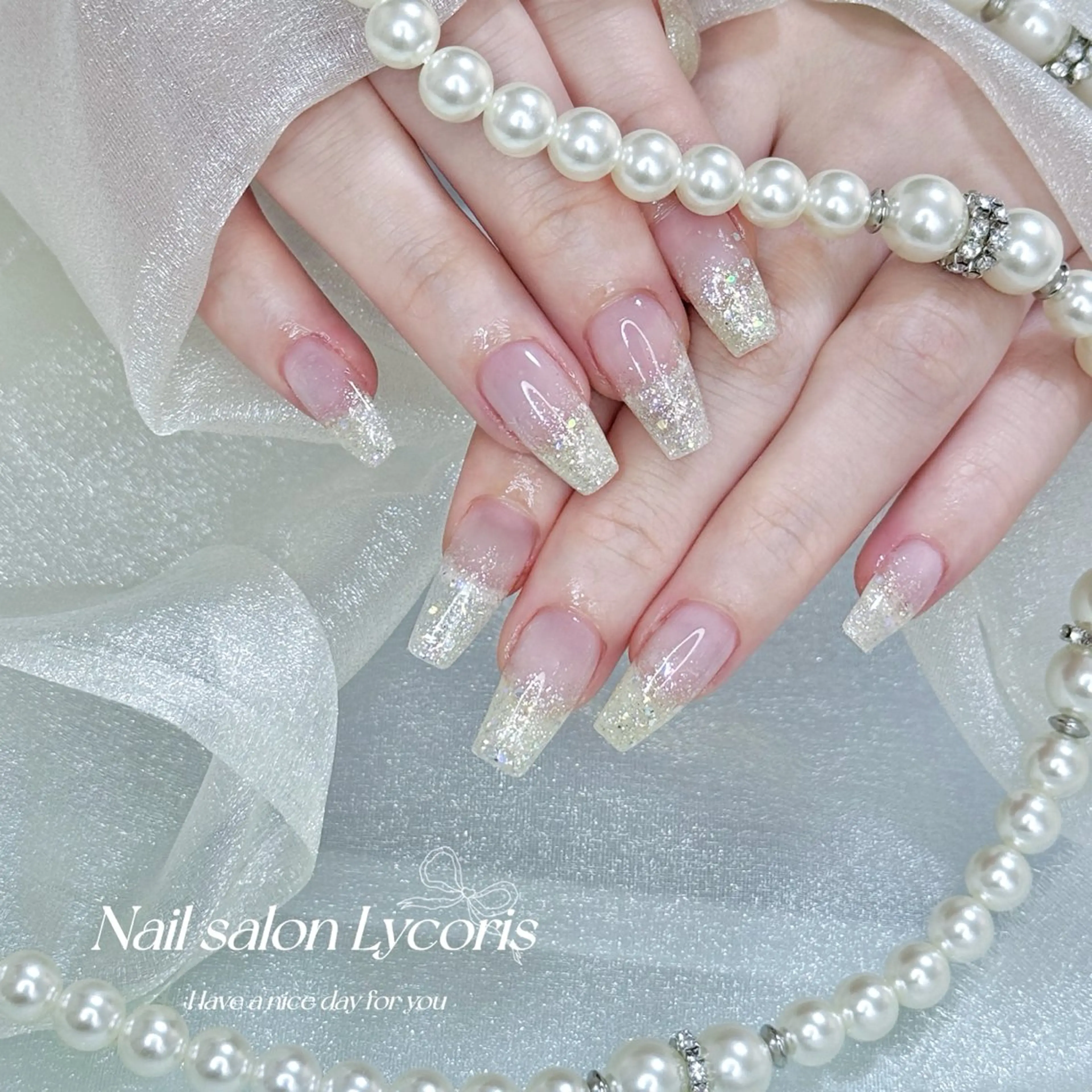 ネイル ラメ(グリッター) ハンドネイル Nail salon Lycoris キキのネイルデザイン