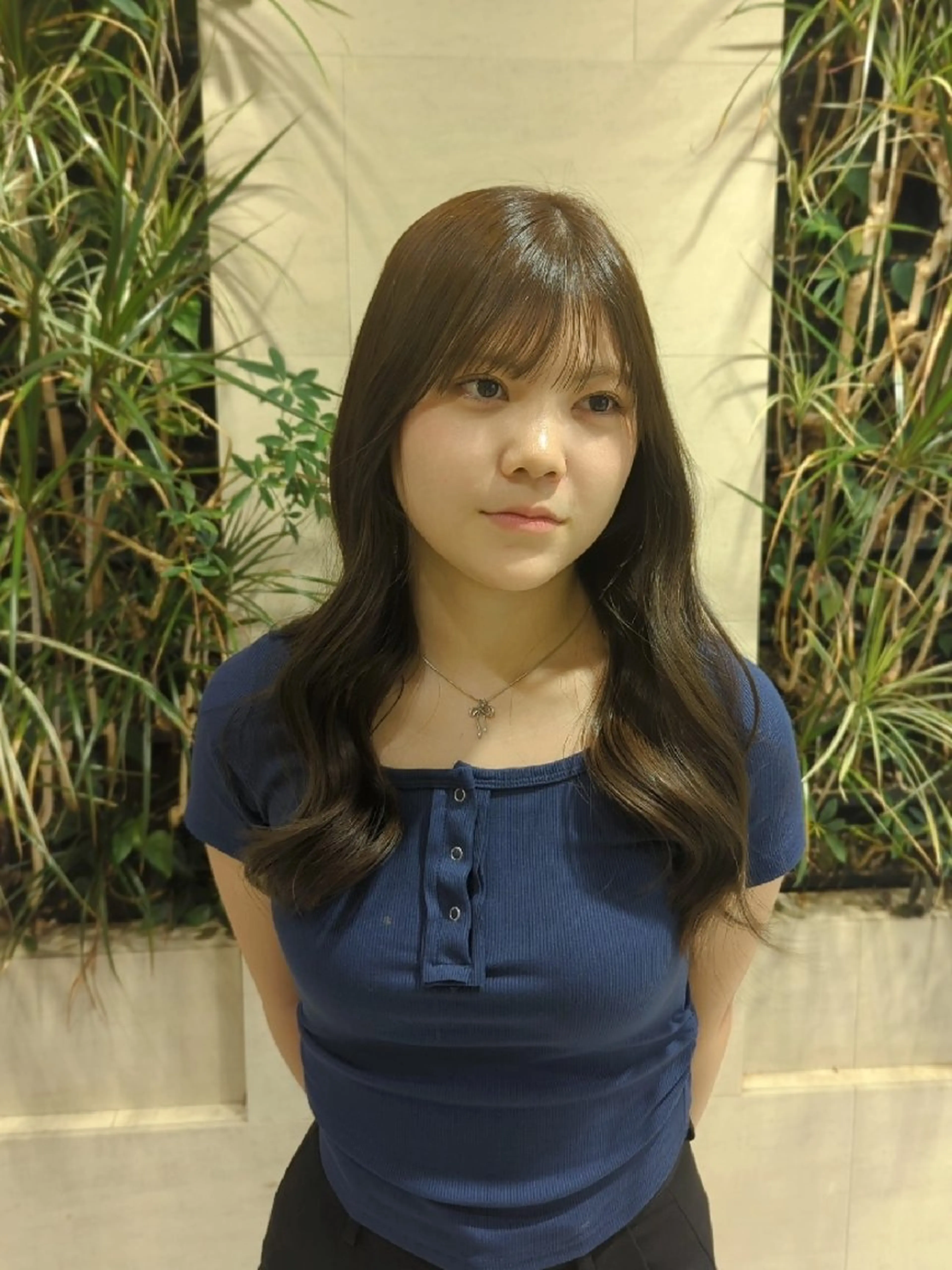 ロング カット ヘアカラー 髪質改善/お呼ば れヘア/透明感カラーのヘアスタイル