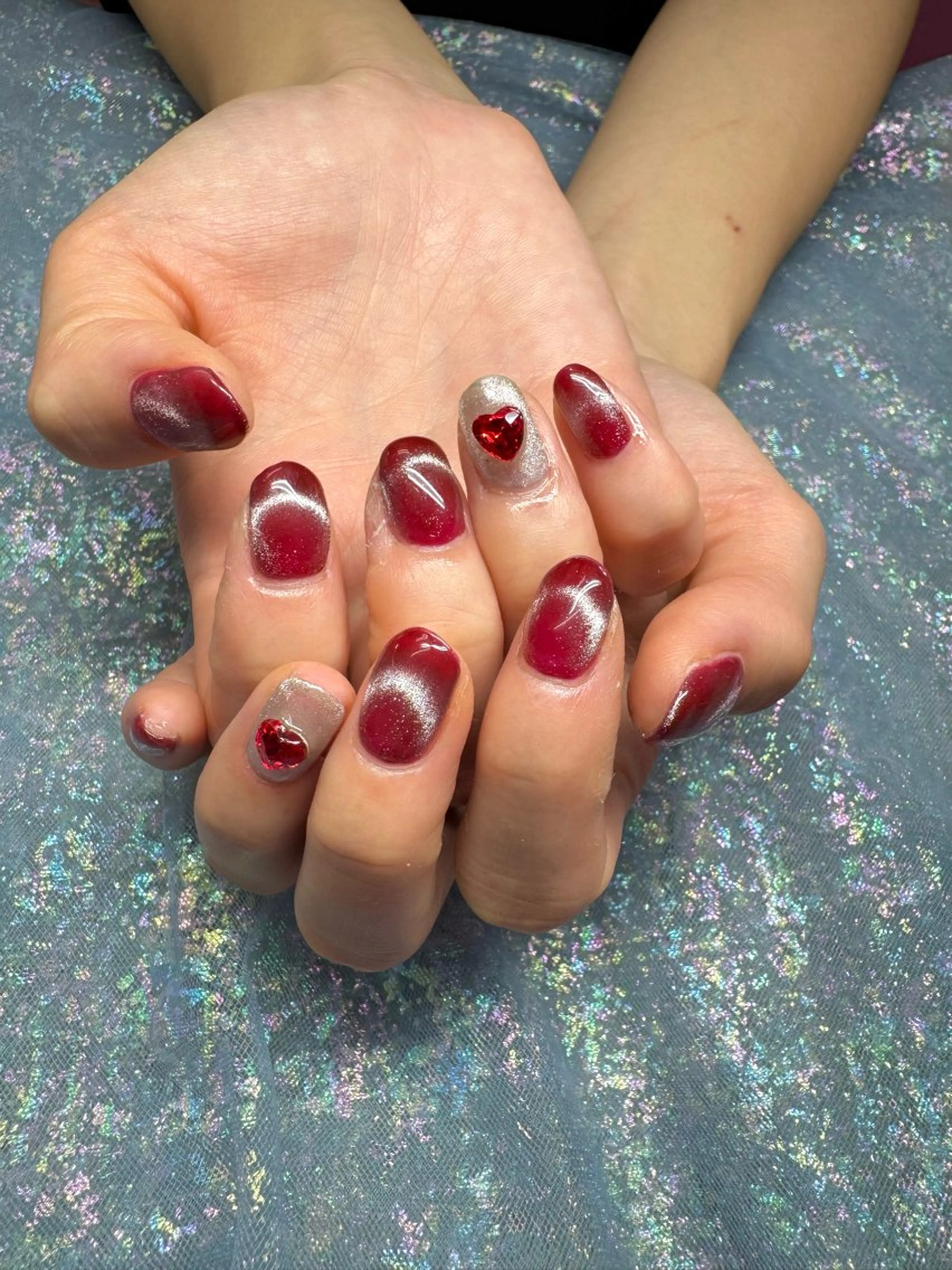 ネイル フレンチネイル マグネットネイル nail spaß所属・WAKALU .のネイルデザイン