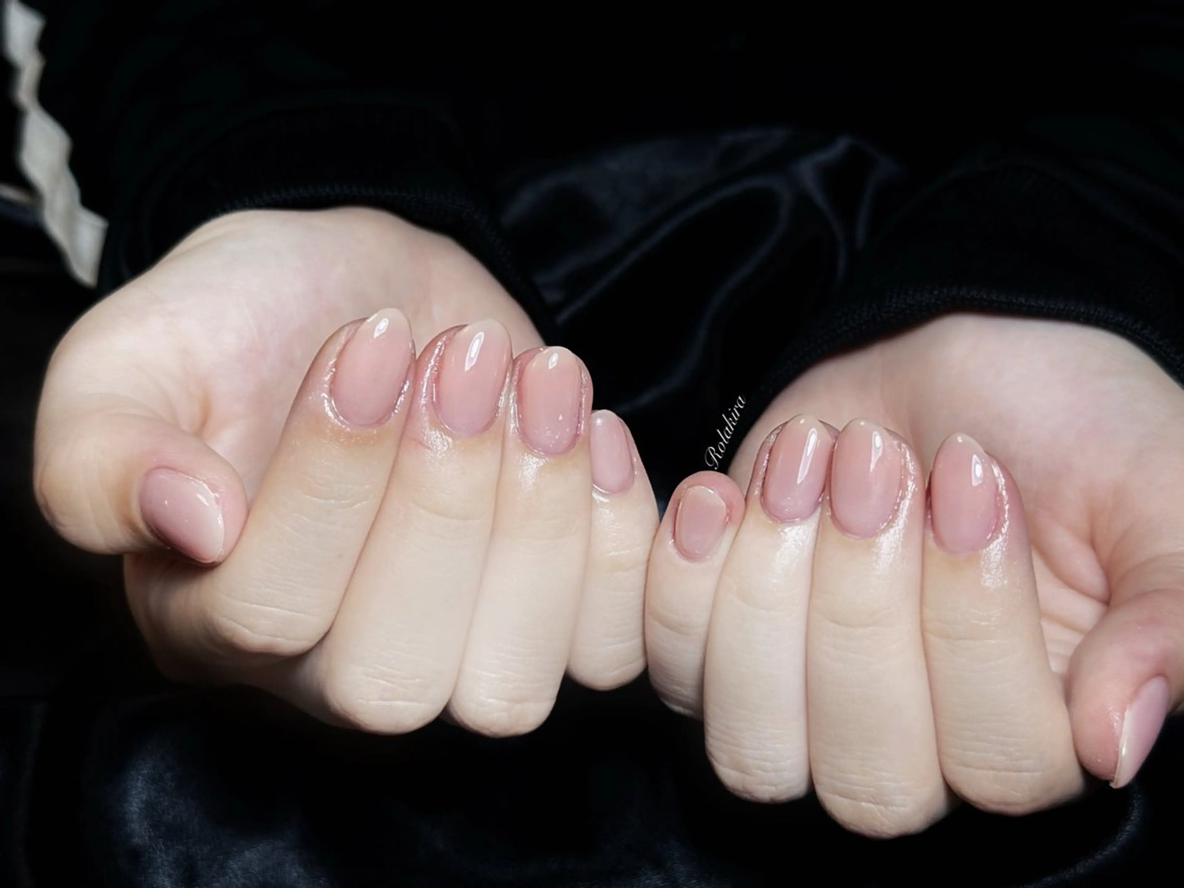 ネイル チークネイル 長さ出し フレンチネイル ジェルネイル 韓国ネイル ハンドネイル Rola kira 麗のネイルデザイン