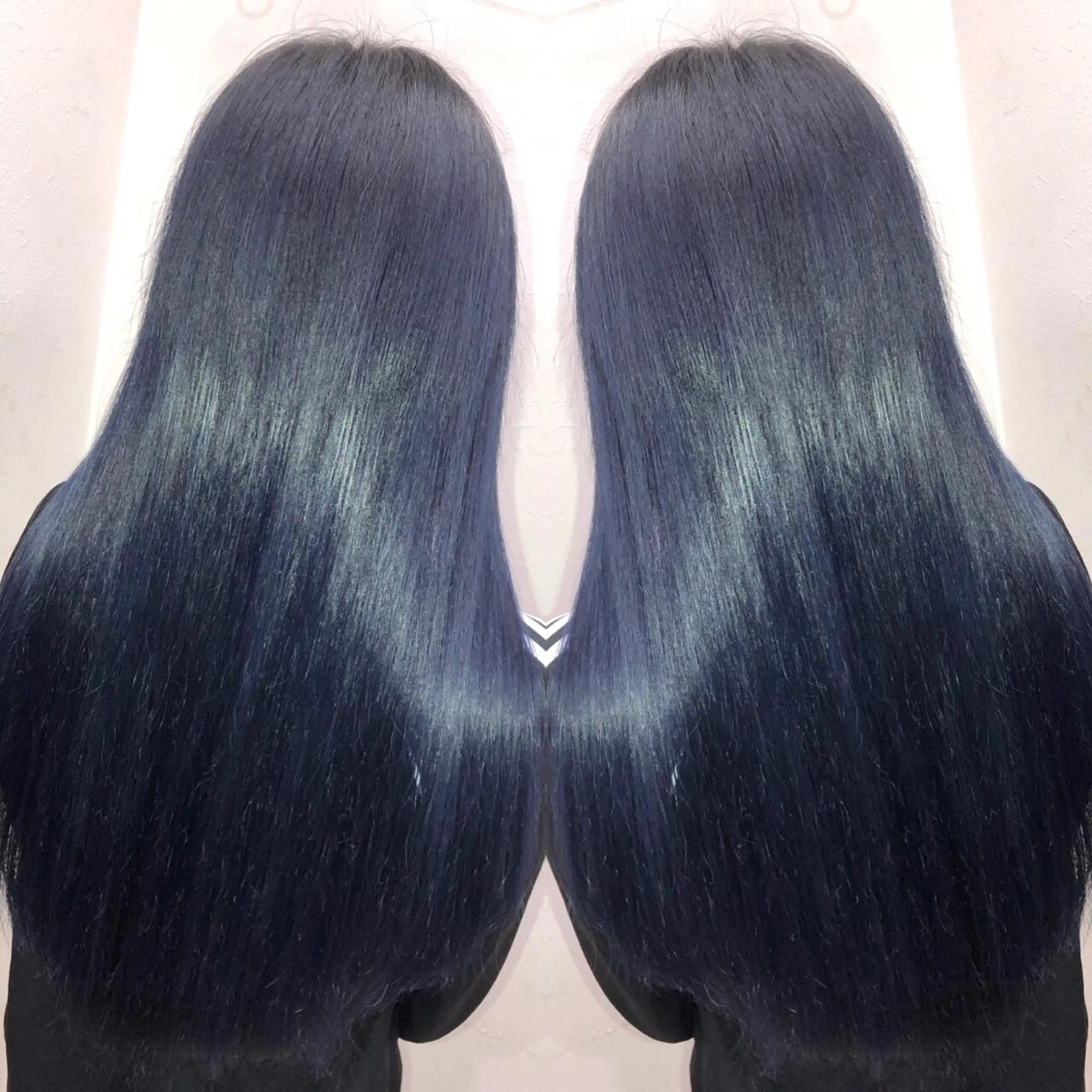 ロング カラー ヘアアレンジ シールエクステ ブルーカラー ネイビーカラー エクステ ヘアカラー トリートメント エクステ KEISUKE🐶 ブリーチ/エクステのヘアスタイル