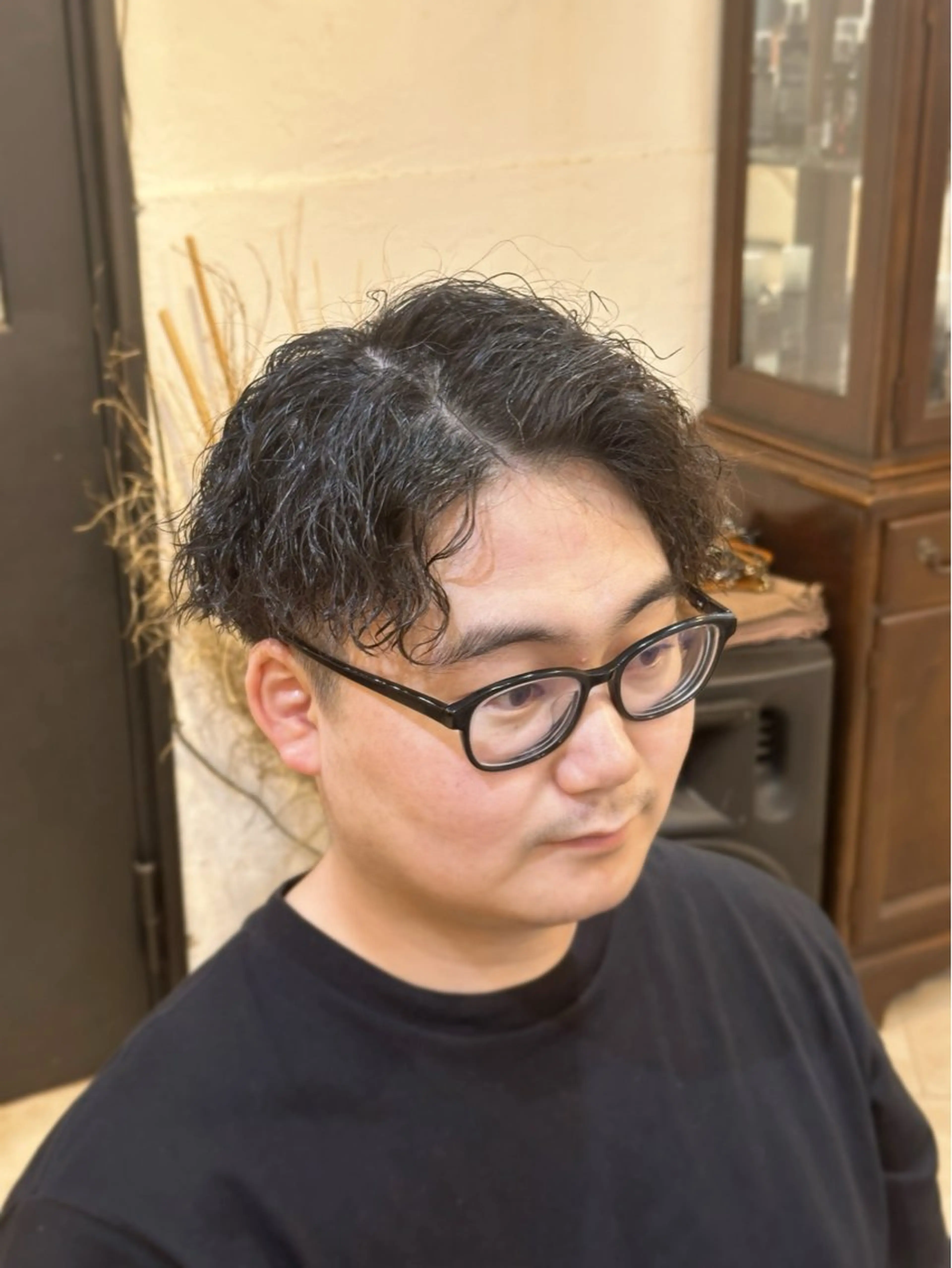 ショート パーマ メンズ スパイキー/ ピンパーマ/緑川雄也のヘアスタイル