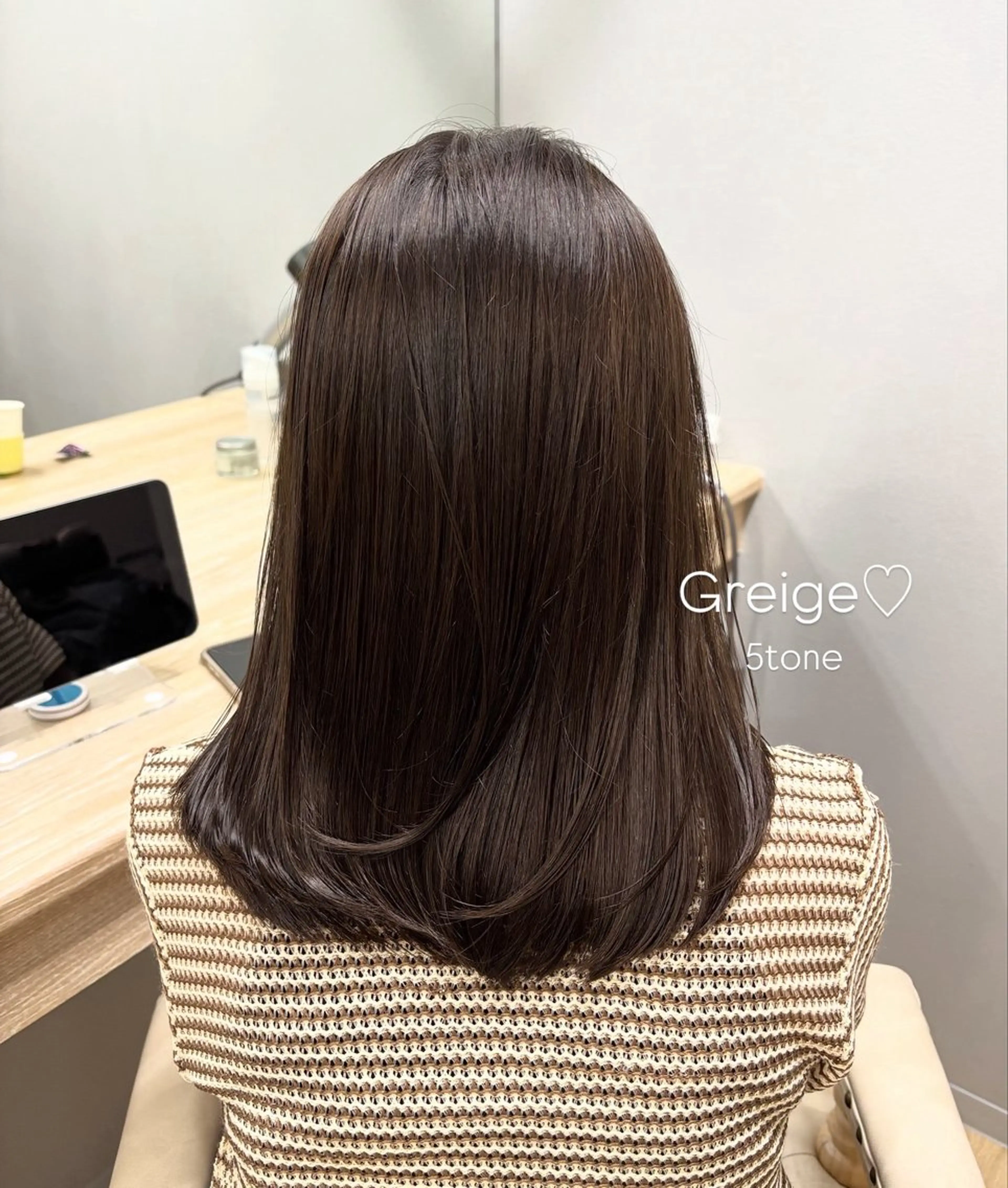 ミディアム 髪質改善 トリートメント ヘアカラー Lity by JILBLAN所属・透明感カラー Lity🤍ྀིaiのヘアスタイル