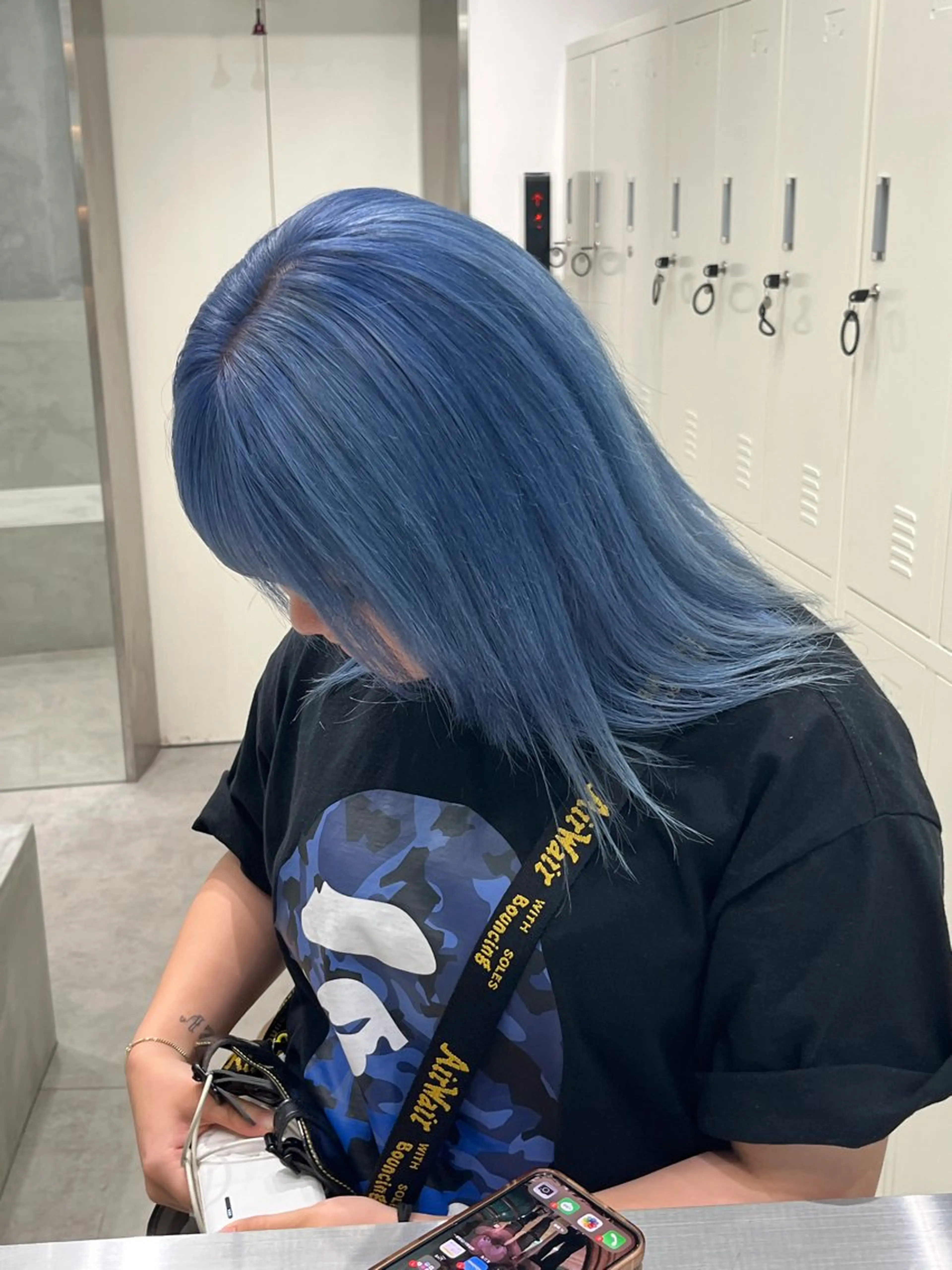 【ブリーチあり】ハイトーンリタッチ+ワンカラー🩵🩵の写真