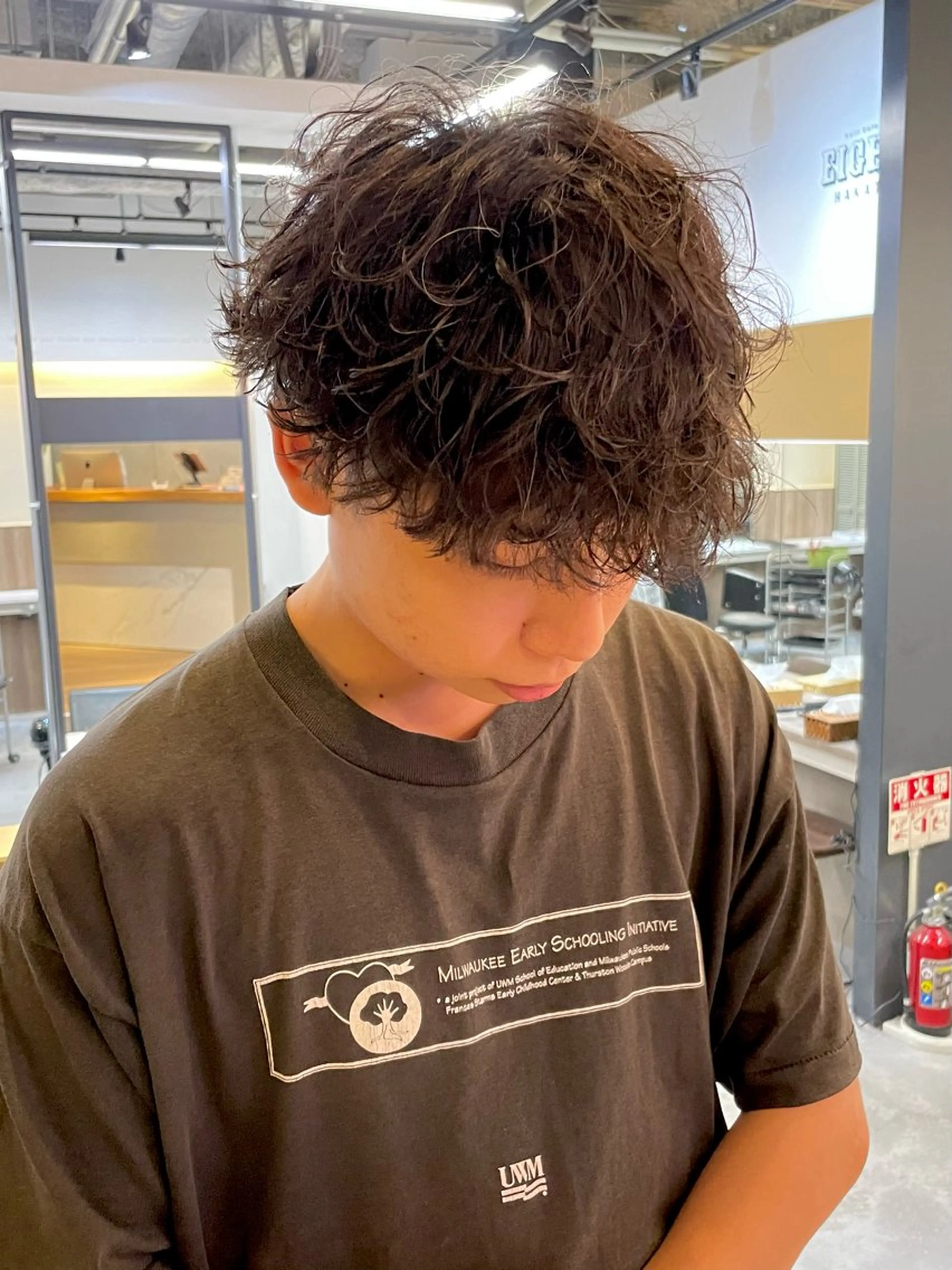 パーマ メンズ メンズパーマ 波巻きパーマ カット パーマ 福永速人 /メンズパーマのヘアスタイル