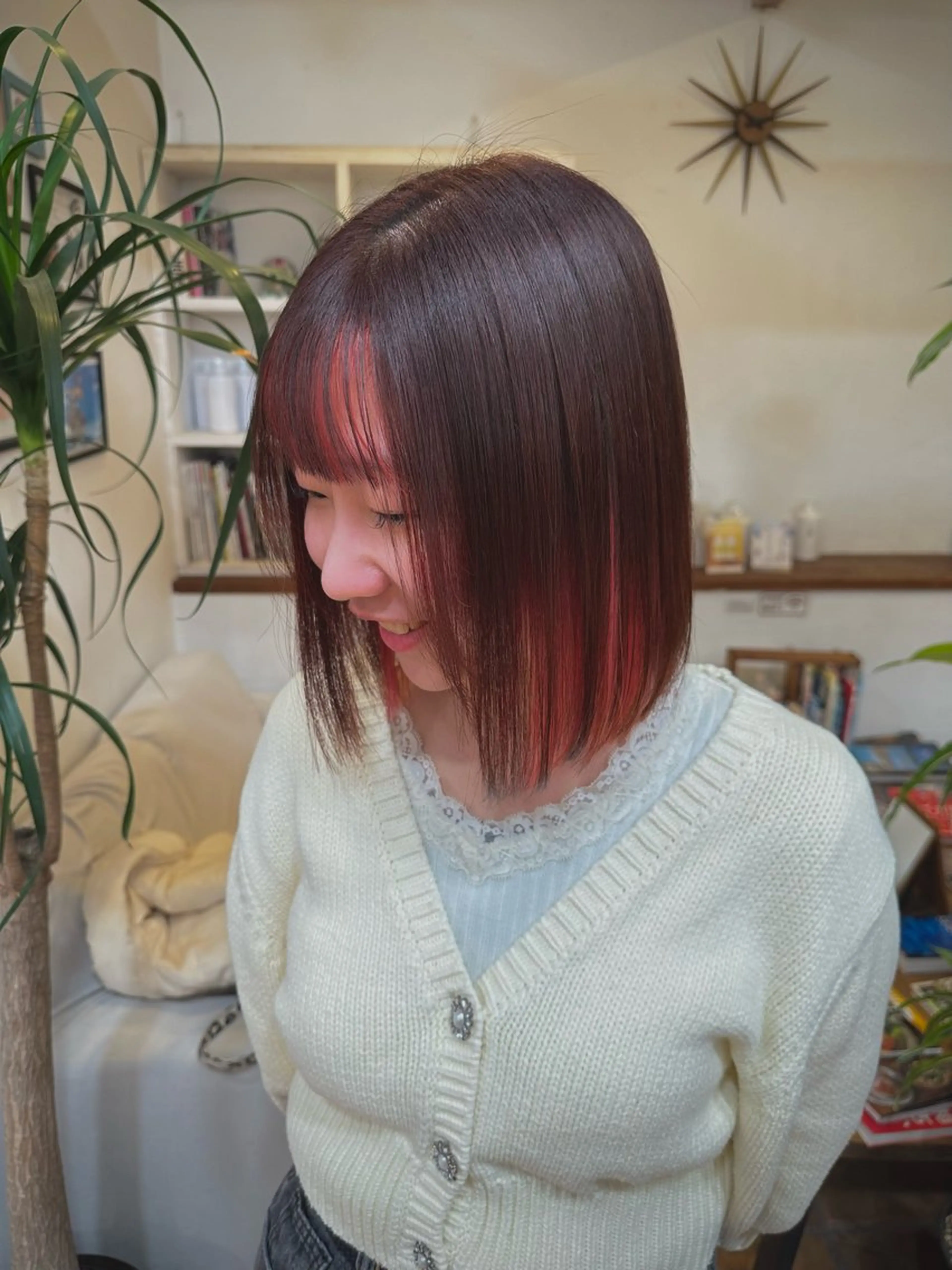 ミディアム カラー カット ヘアカラー トリートメント KAKERU/ボブ/ ショート/パーマ🌱のヘアスタイル