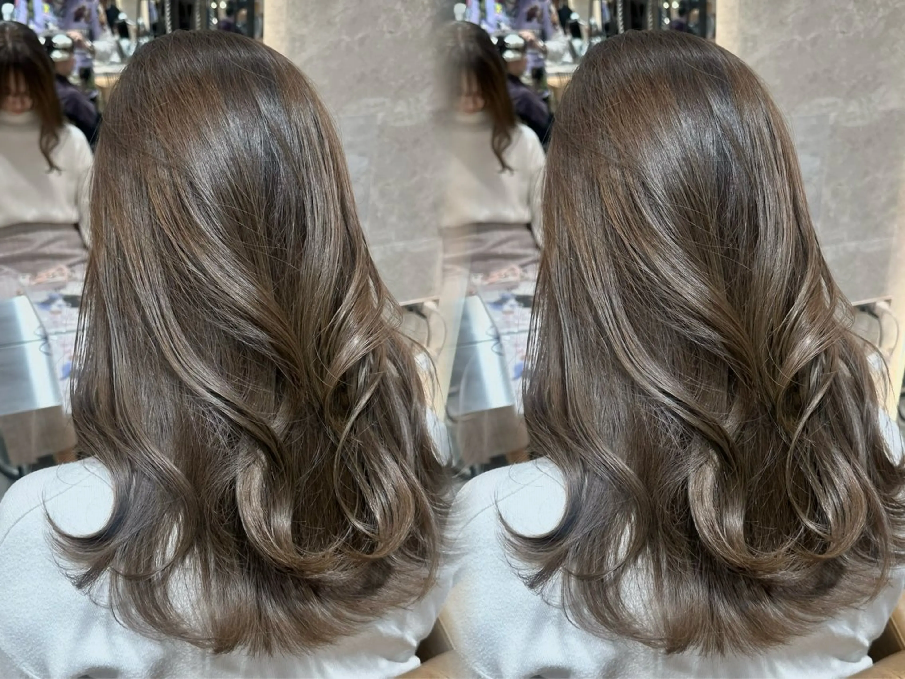 セミロング 髪質改善 カット ヘアカラー トリートメント ヘアセット 銀座副店長/レイヤー /髪質改善/田島のヘアスタイル