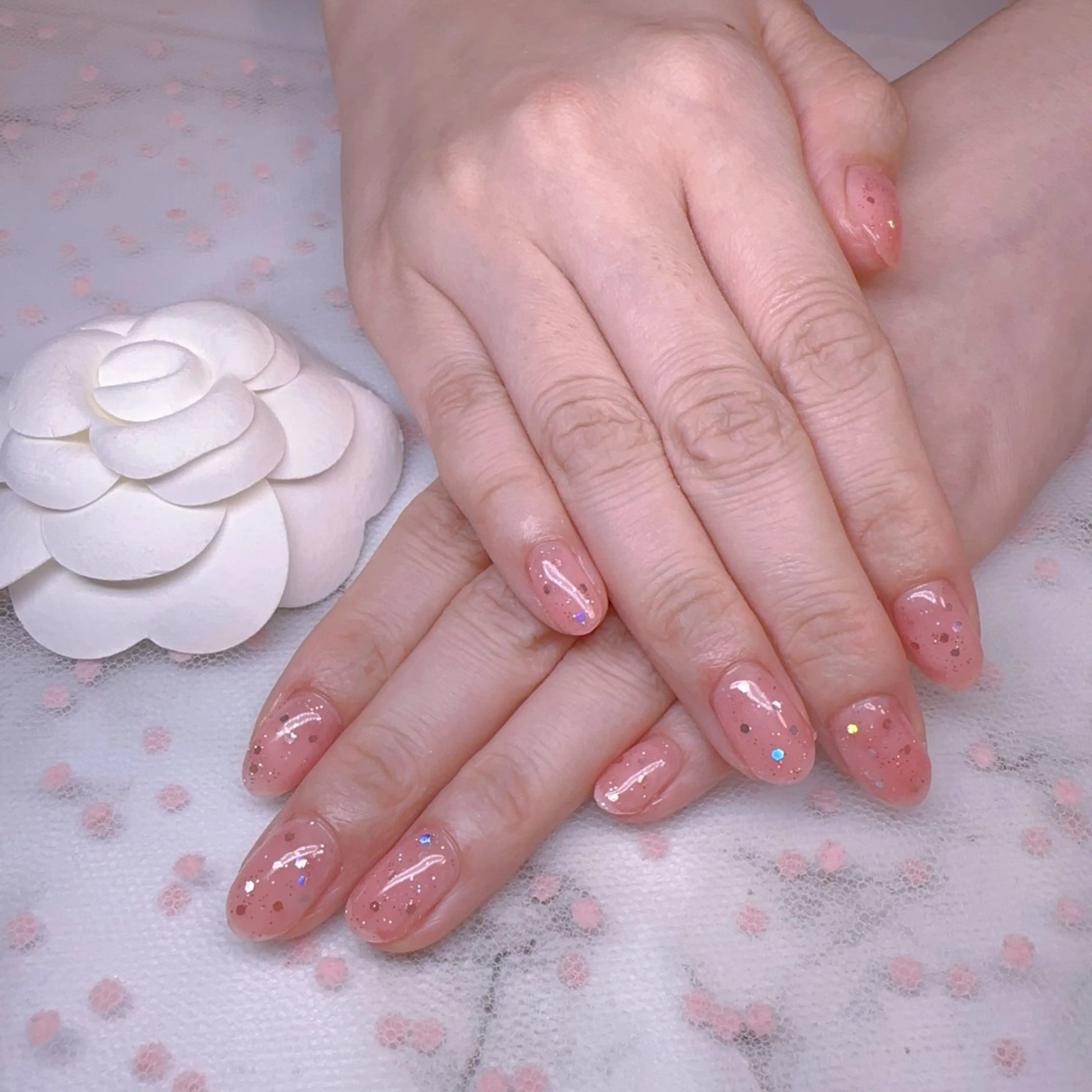 ネイル オーロラネイル フットネイル 韓国ネイル ラメ(グリッター) ラメグラデーション ハンドネイル Belle nail salon 新小岩のネイルデザイン