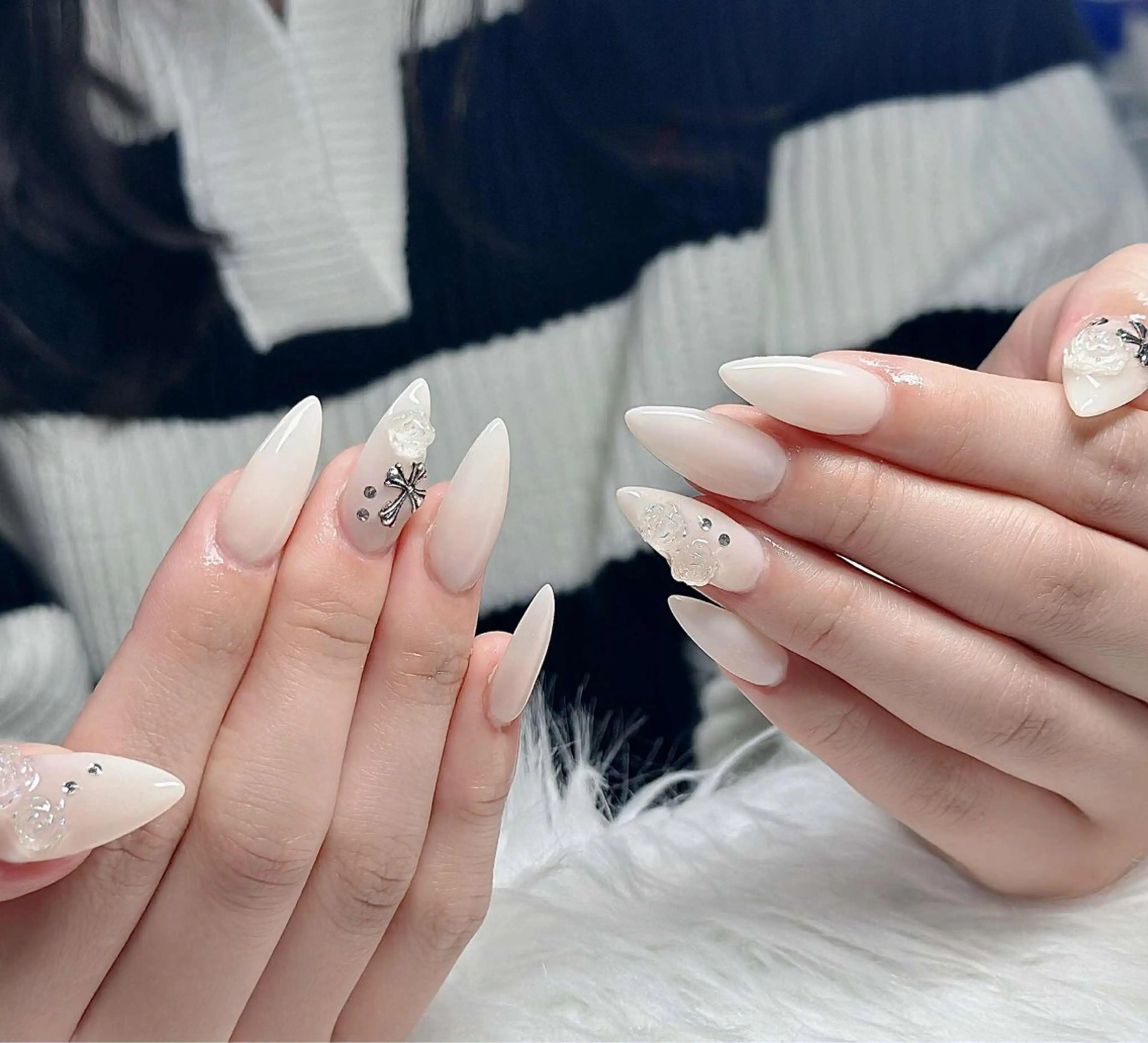 ネイル アートネイル 成人式 ジェルネイル ニュアンスネイル 夏ネイル ハンドネイル neco H.babynailのネイルデザイン