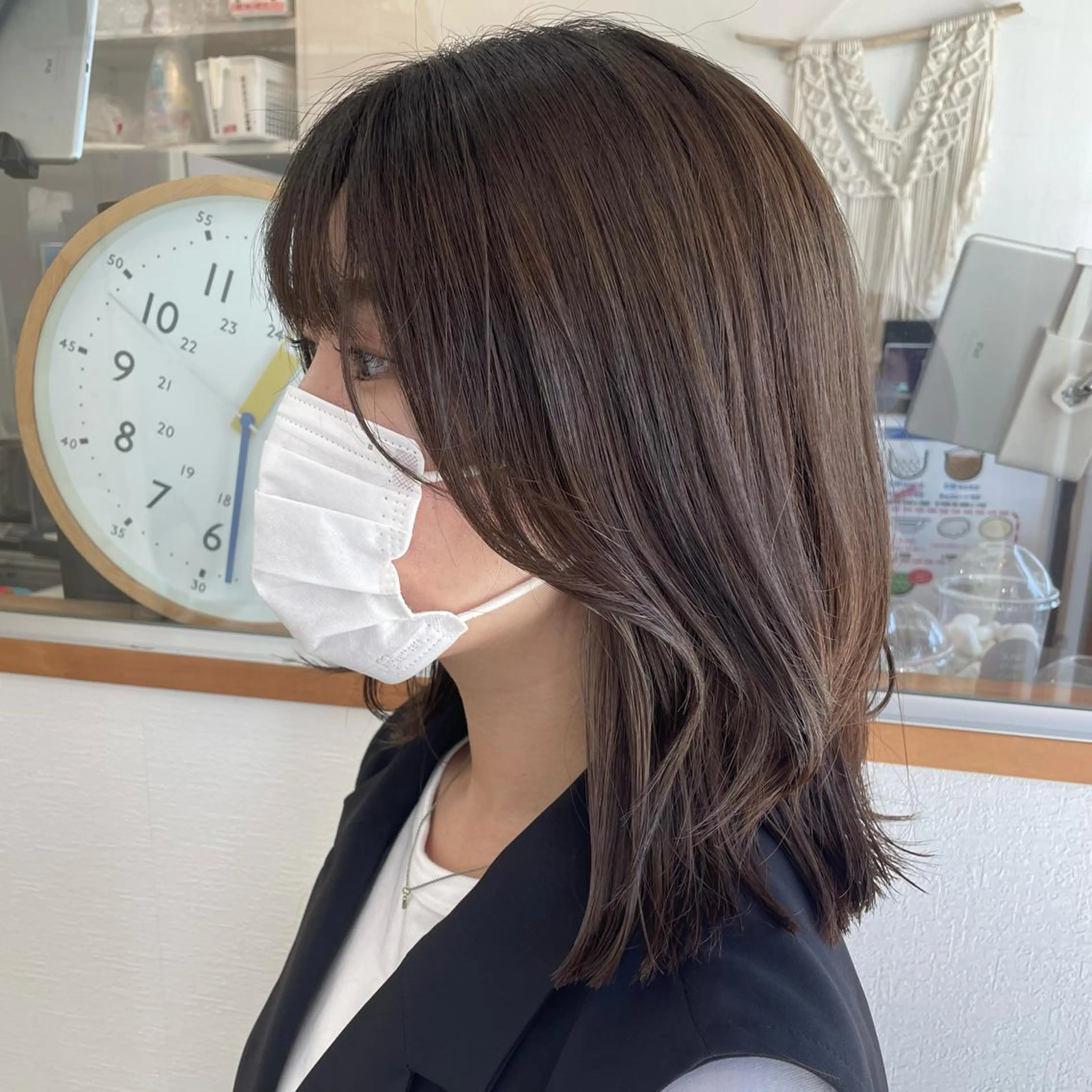 セミロング レイヤーカット カット ヘアカラー トリートメント SUNC🍀大熊 花奈絵🍀のヘアスタイル