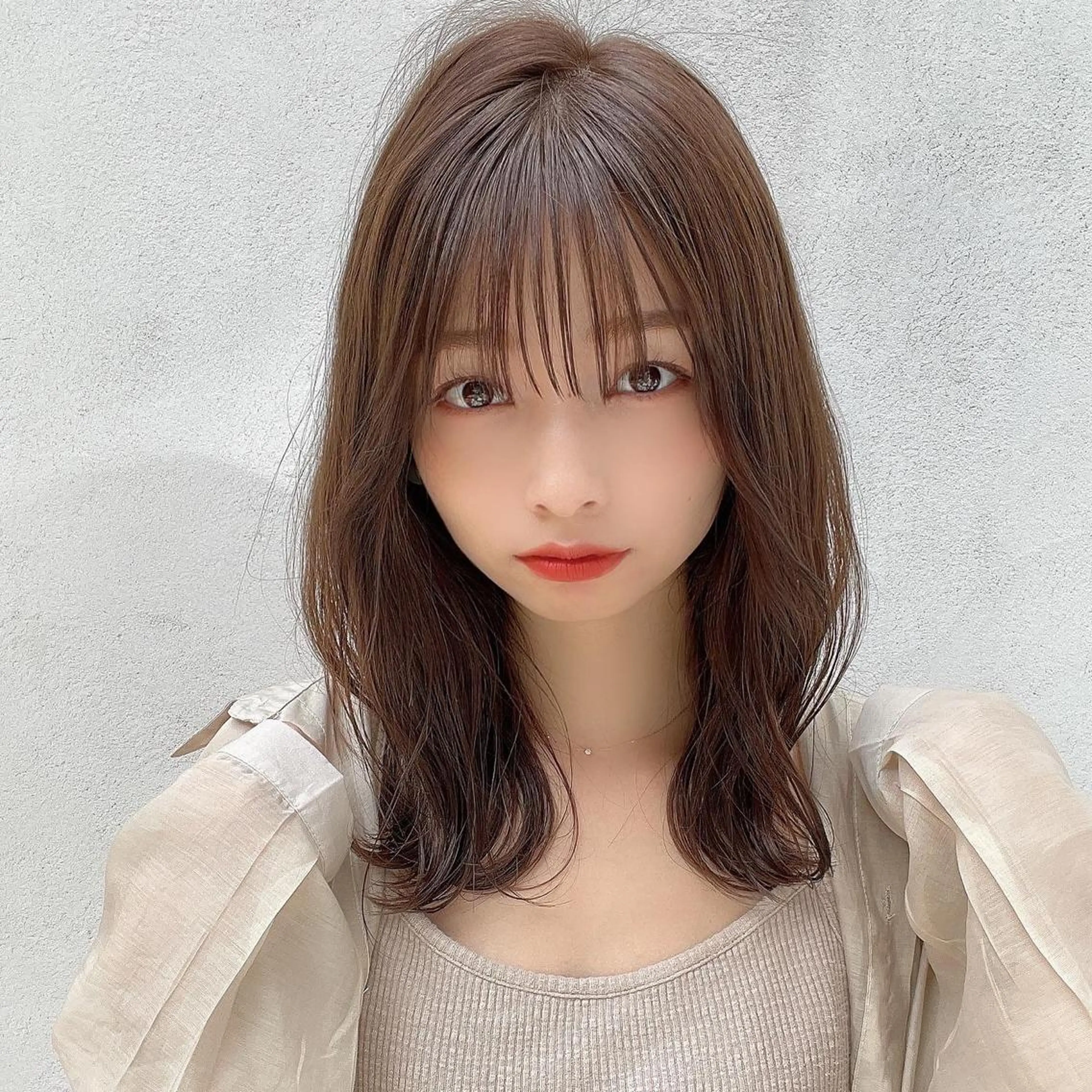 セミロング カット ヘアカラー トリートメント モテ髪🤍こなれヘア 藤山裕大のヘアスタイル