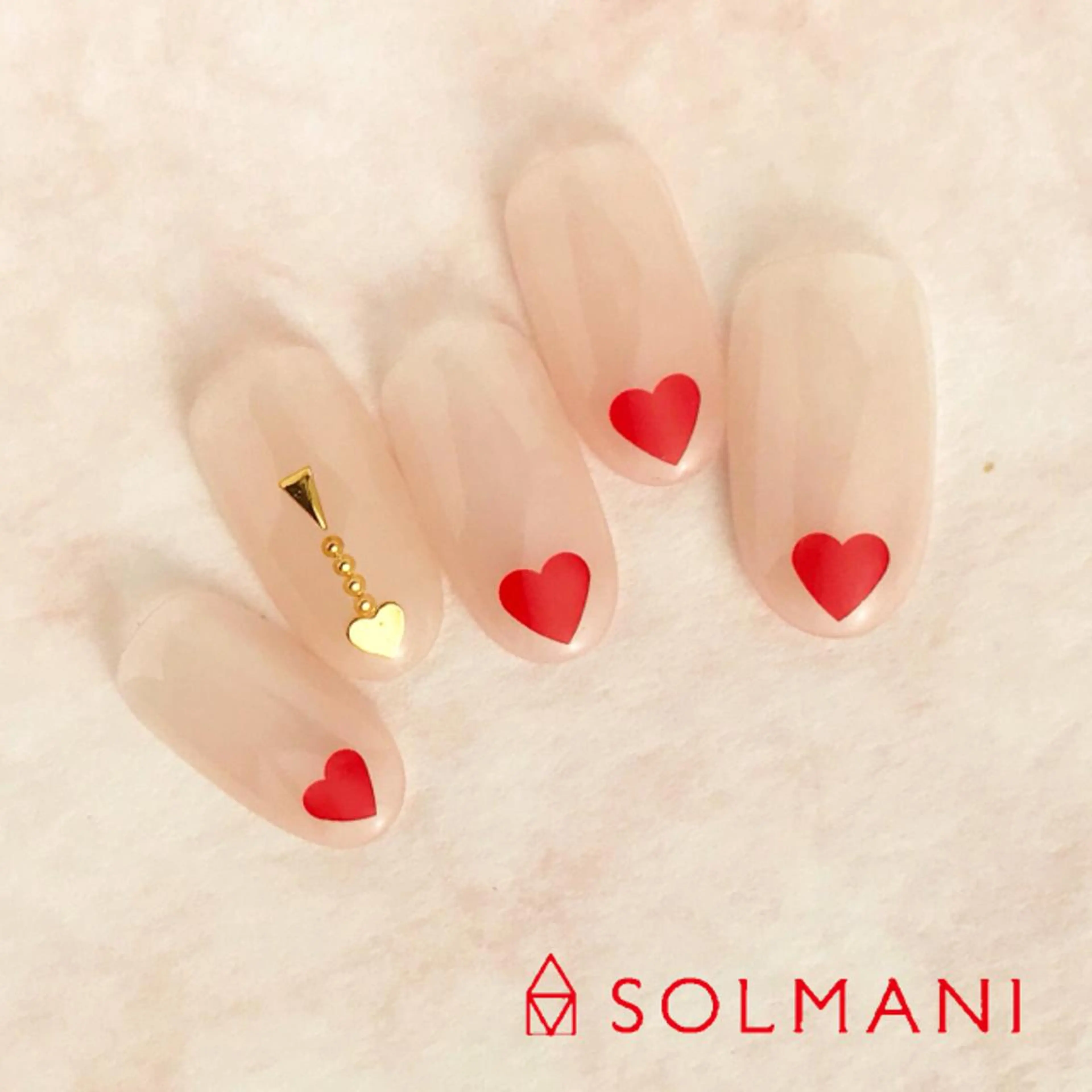 ネイル バレンタイン SOLMANI 予約担当のネイルデザイン