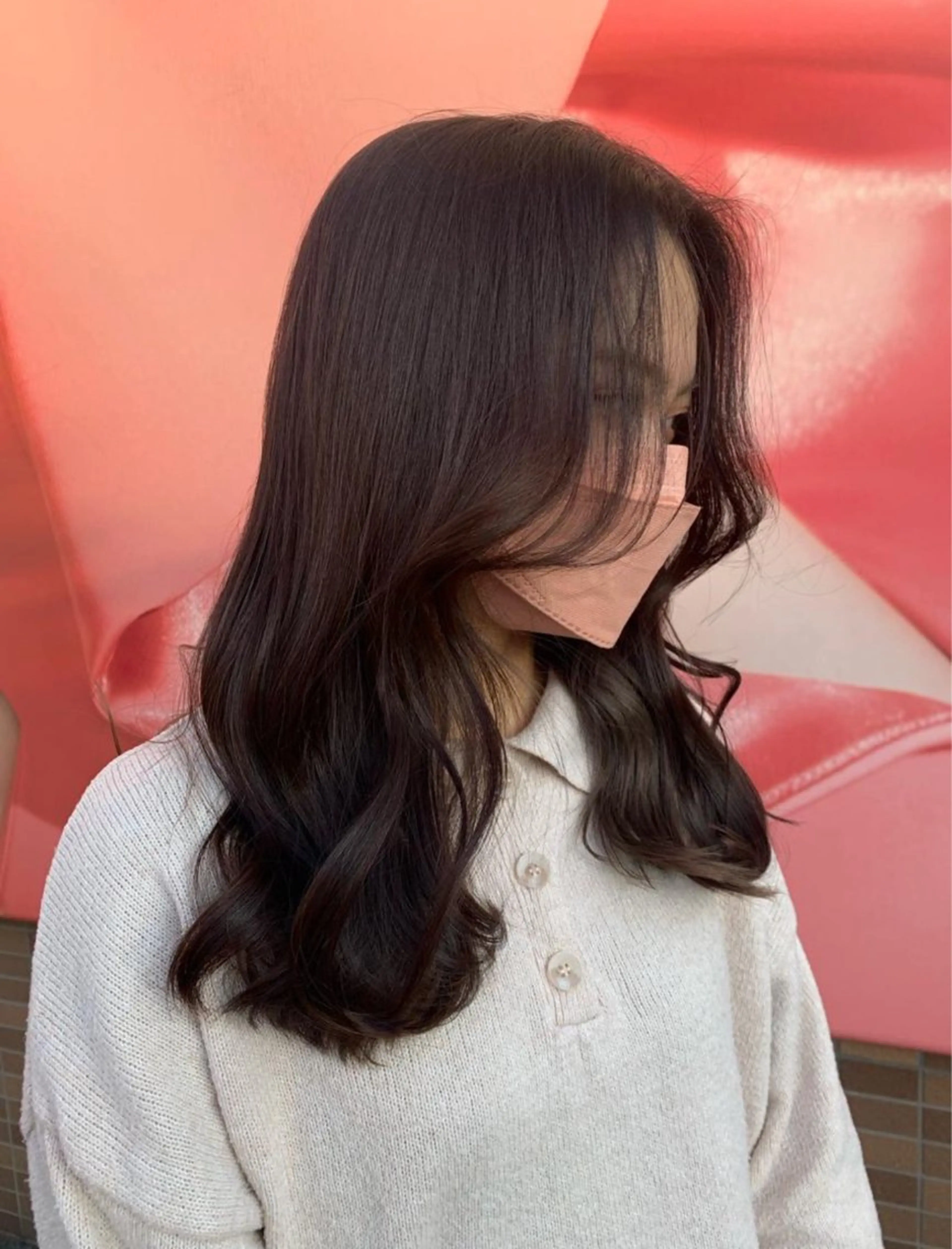 セミロング カラー 築山 寿輝也のヘアスタイル