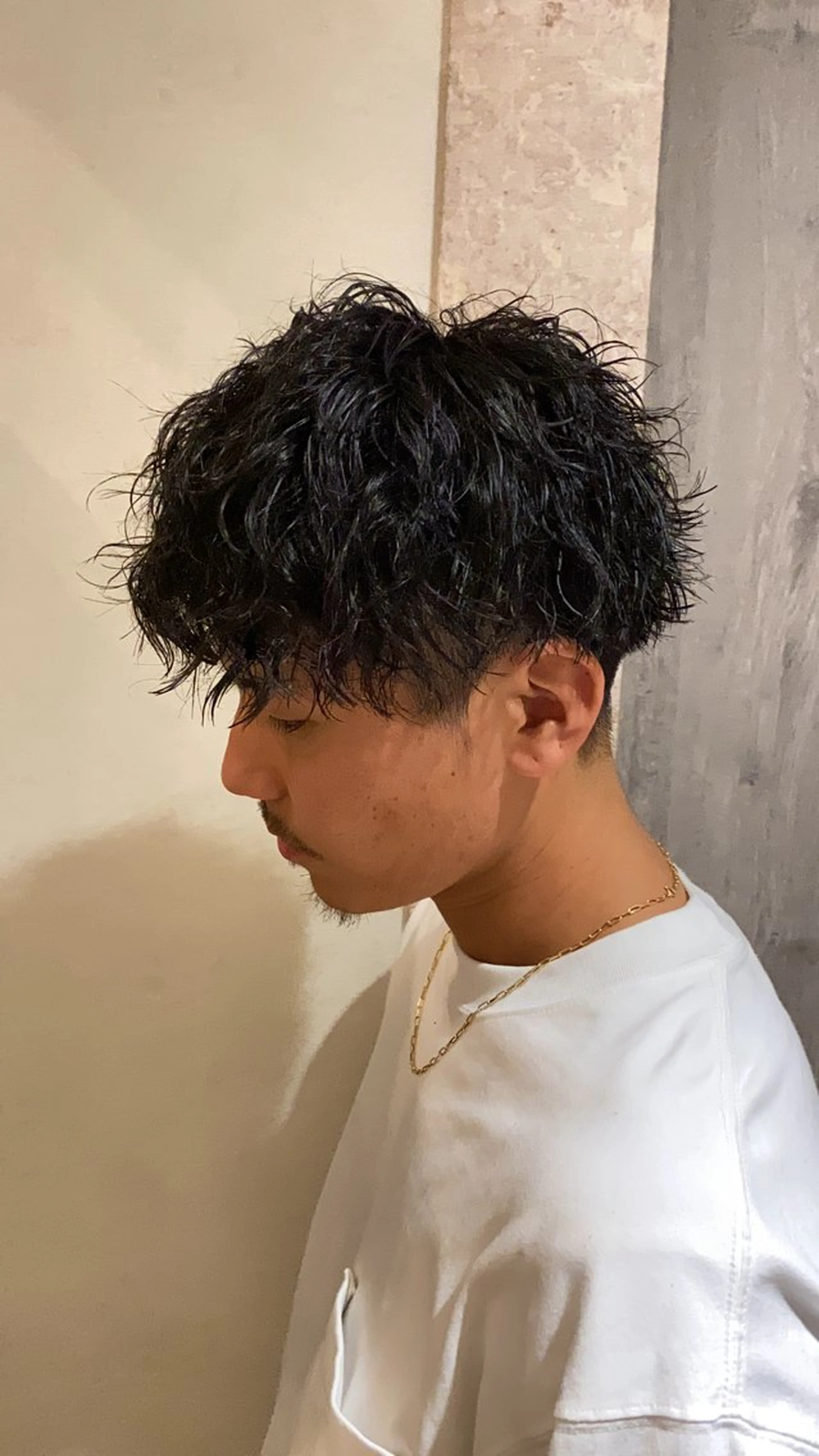 ショート パーマ メンズ ナツハラ サトシのヘアスタイル