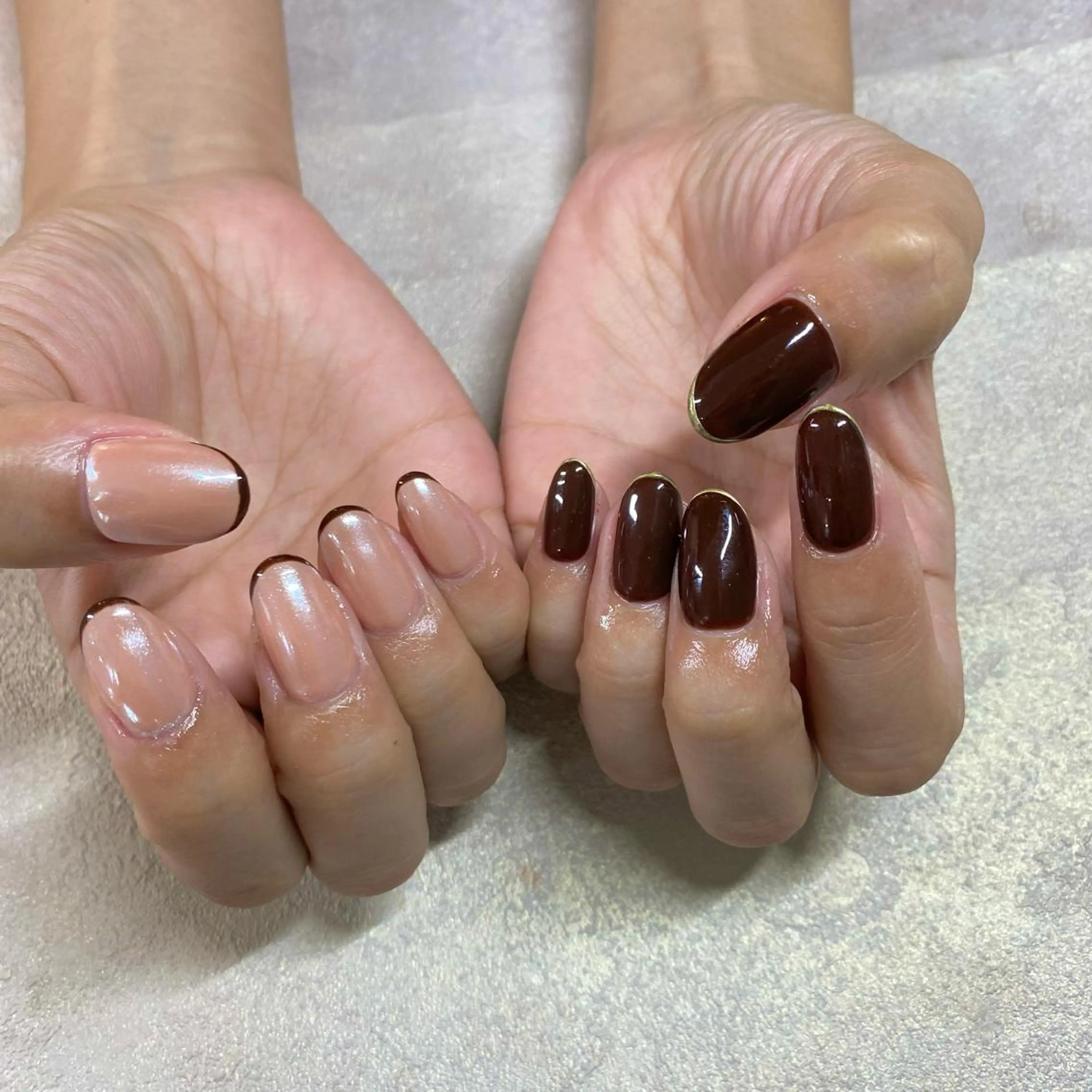 ネイル ハンドネイル Amber21.所属・Nagahama Akariのネイルデザイン