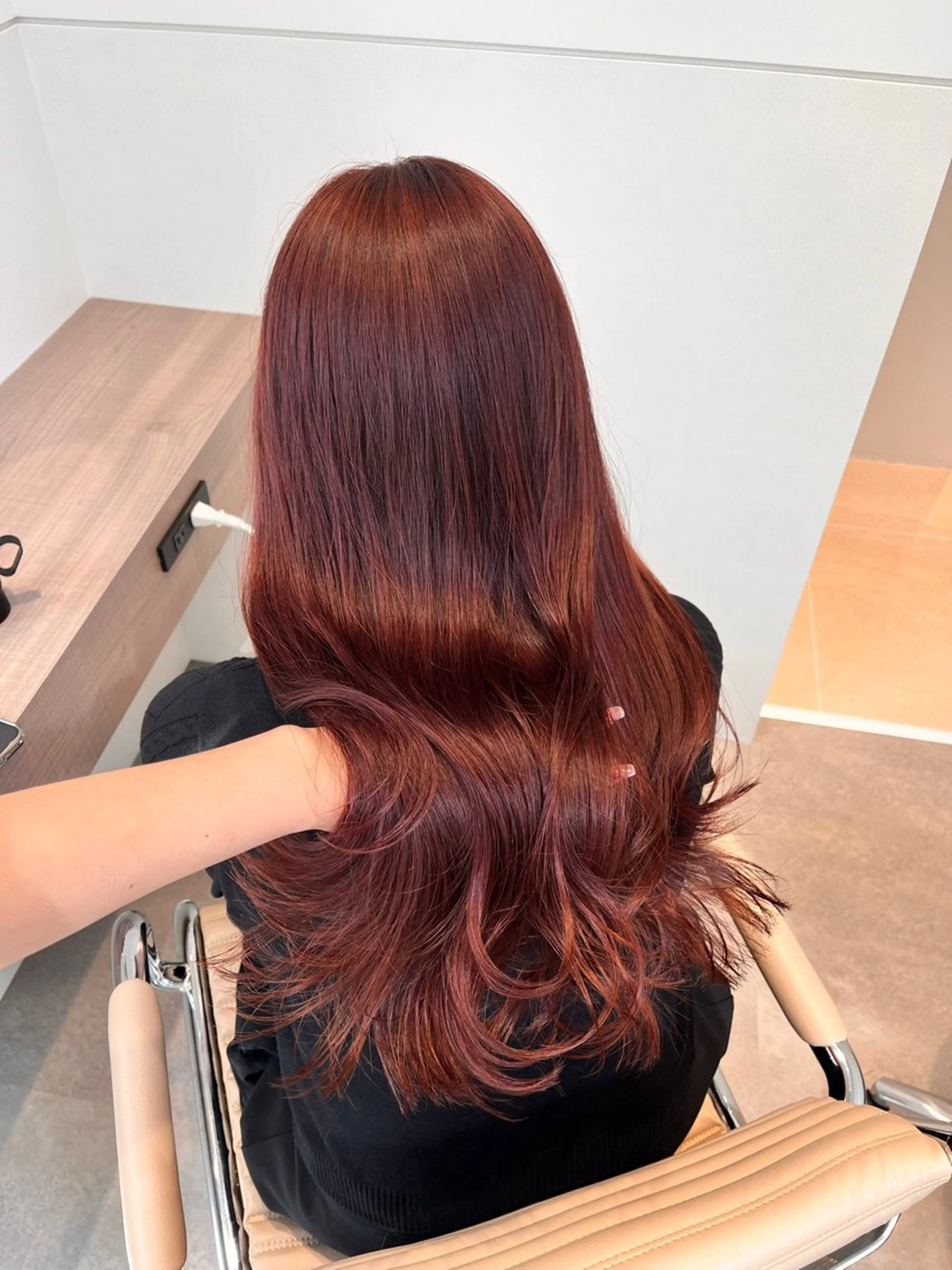 ロング ヘアカラー トリートメント ヘアセット RIKO👼🏻💓 韓国ガーリーのヘアスタイル