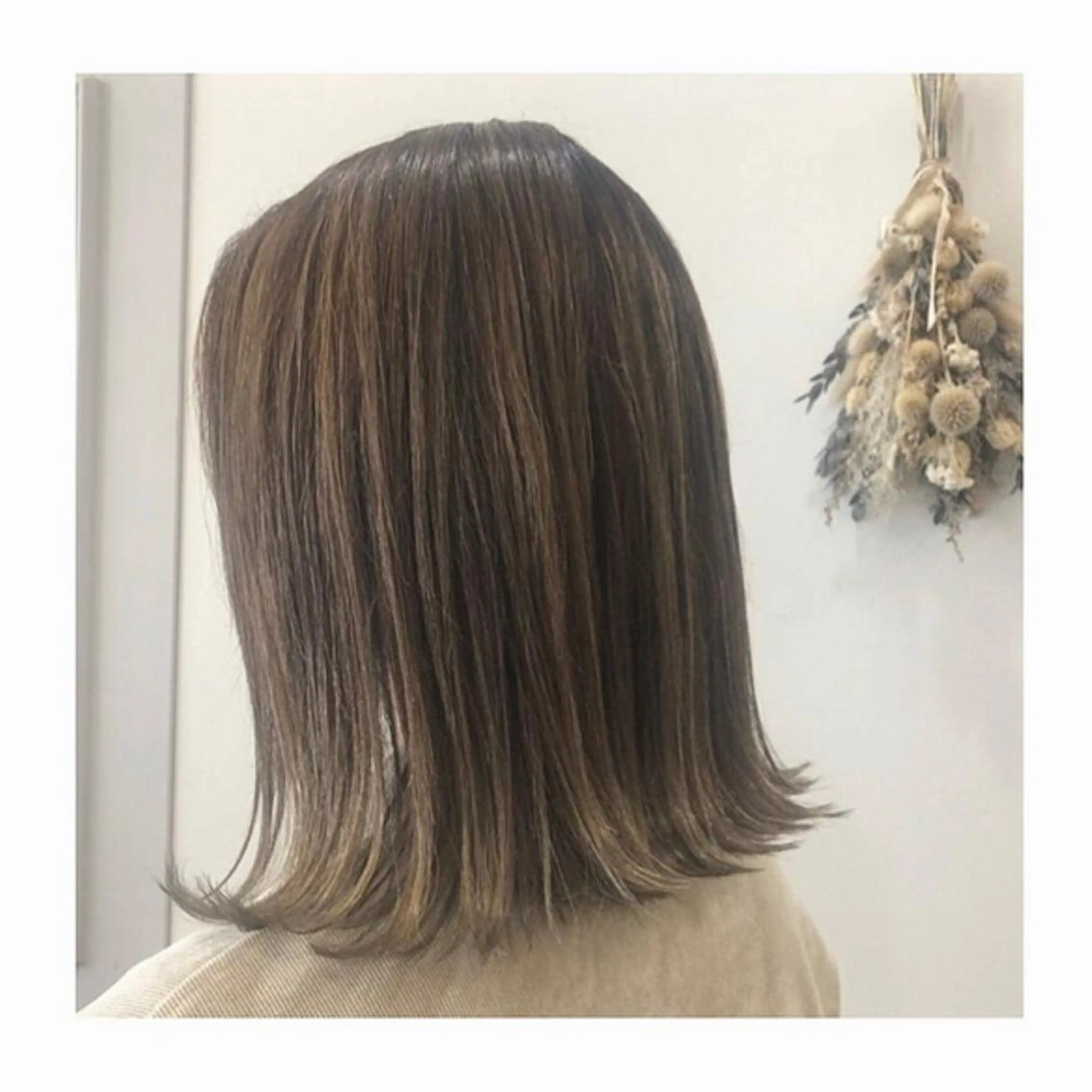 ミディアム 外国人風カラー ハイライト ヘアカラー トリートメント ❁⃘ ち だ り さ ❁⃘のヘアスタイル