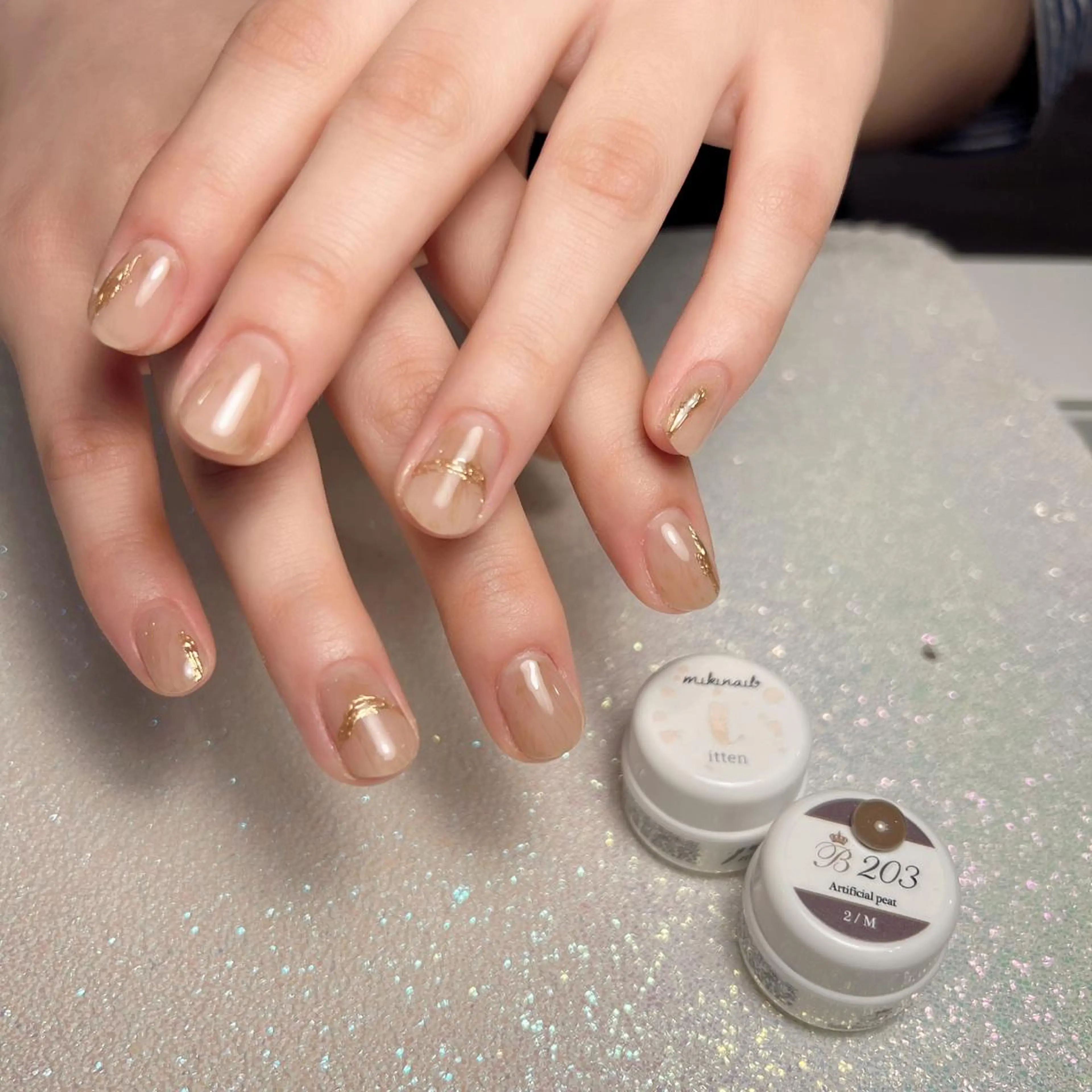 ネイル アートネイル 長さ出し フラッシュネイル ジェルネイル 氷ネイル・うるうるネイル You&Me Yukiのネイルデザイン