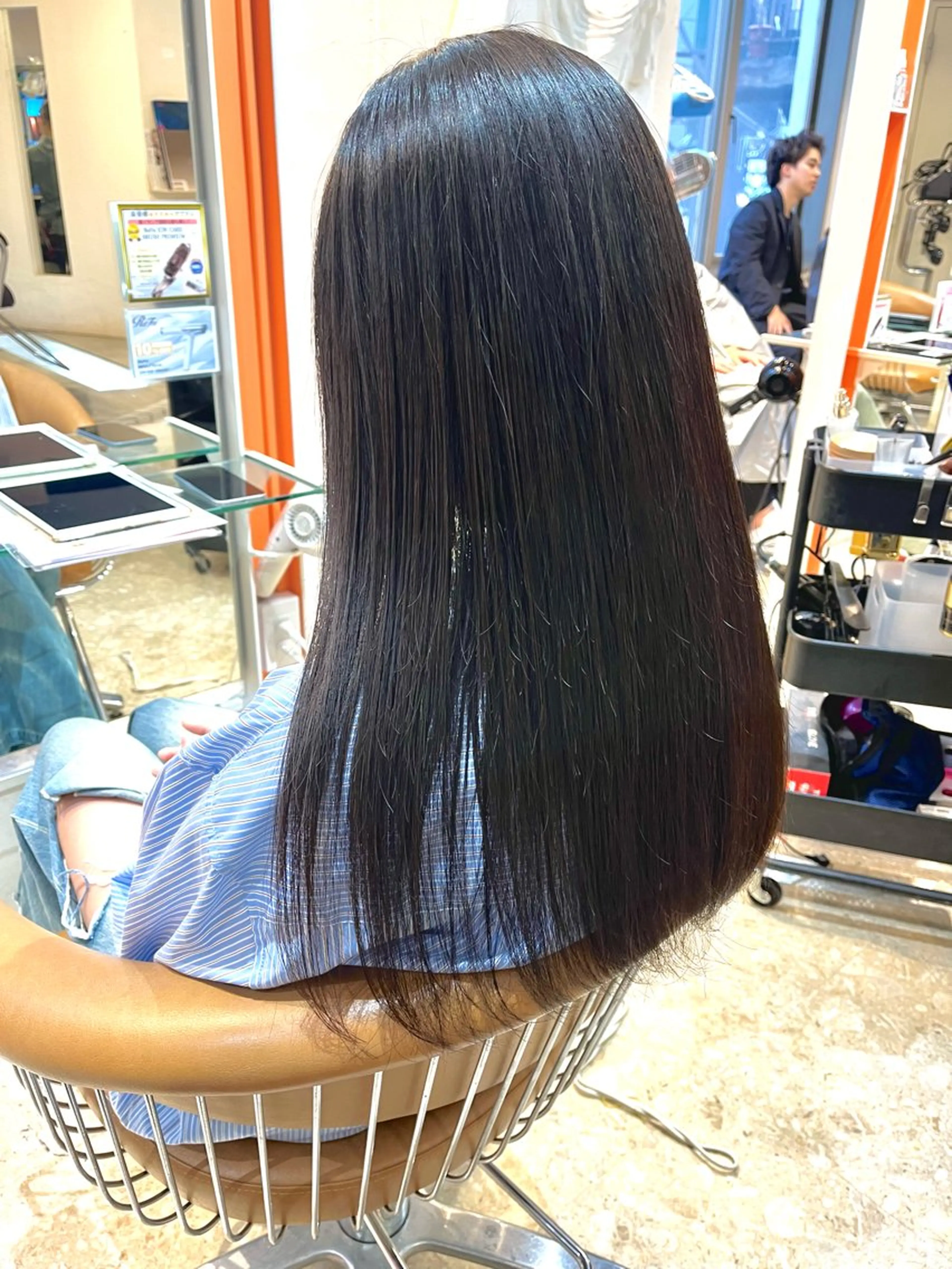 ロング パーマ カット 縮毛矯正 トリートメント うしだ かおるのヘアスタイル