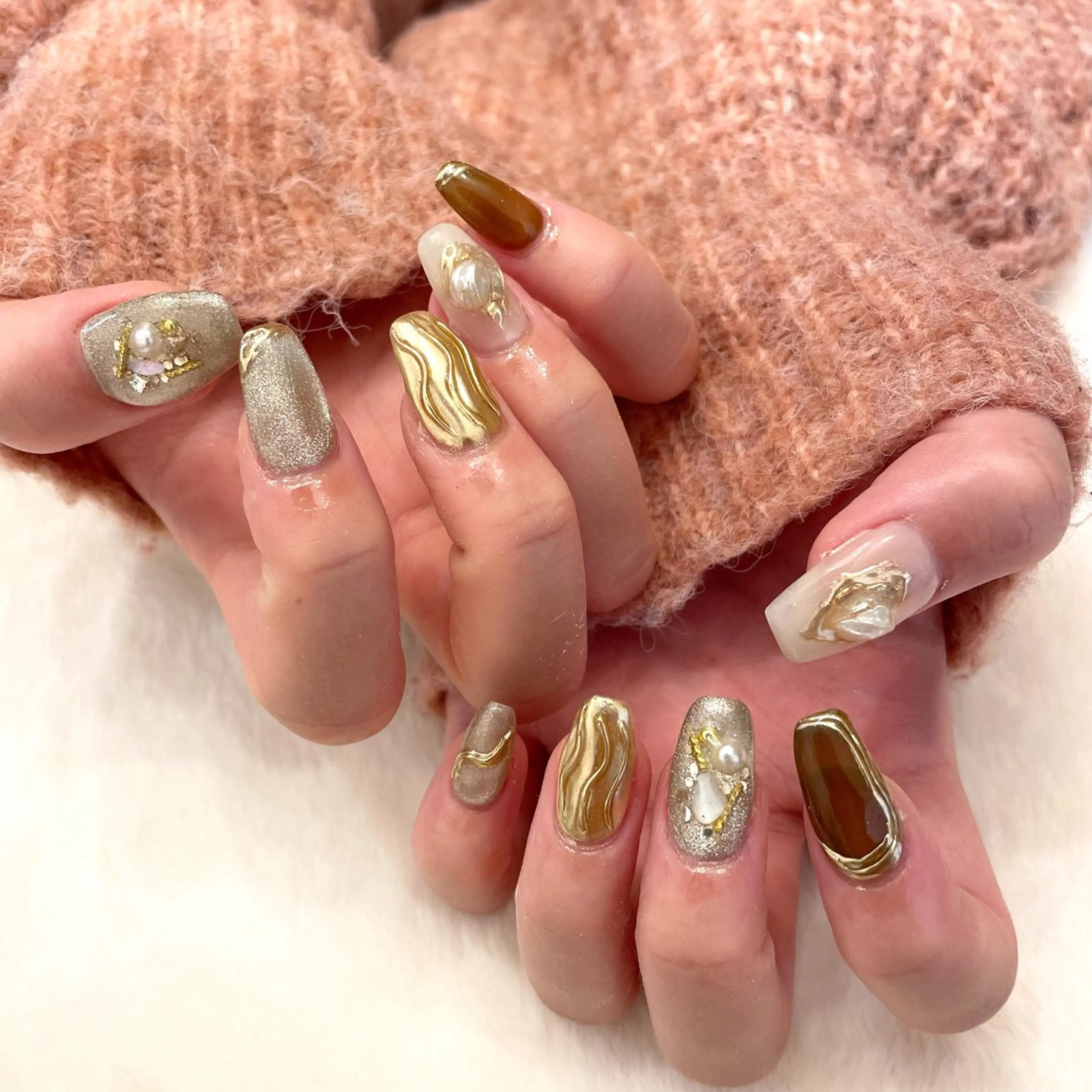 ネイル 成人式 ハンドネイル Sea  nail by emaのネイルデザイン
