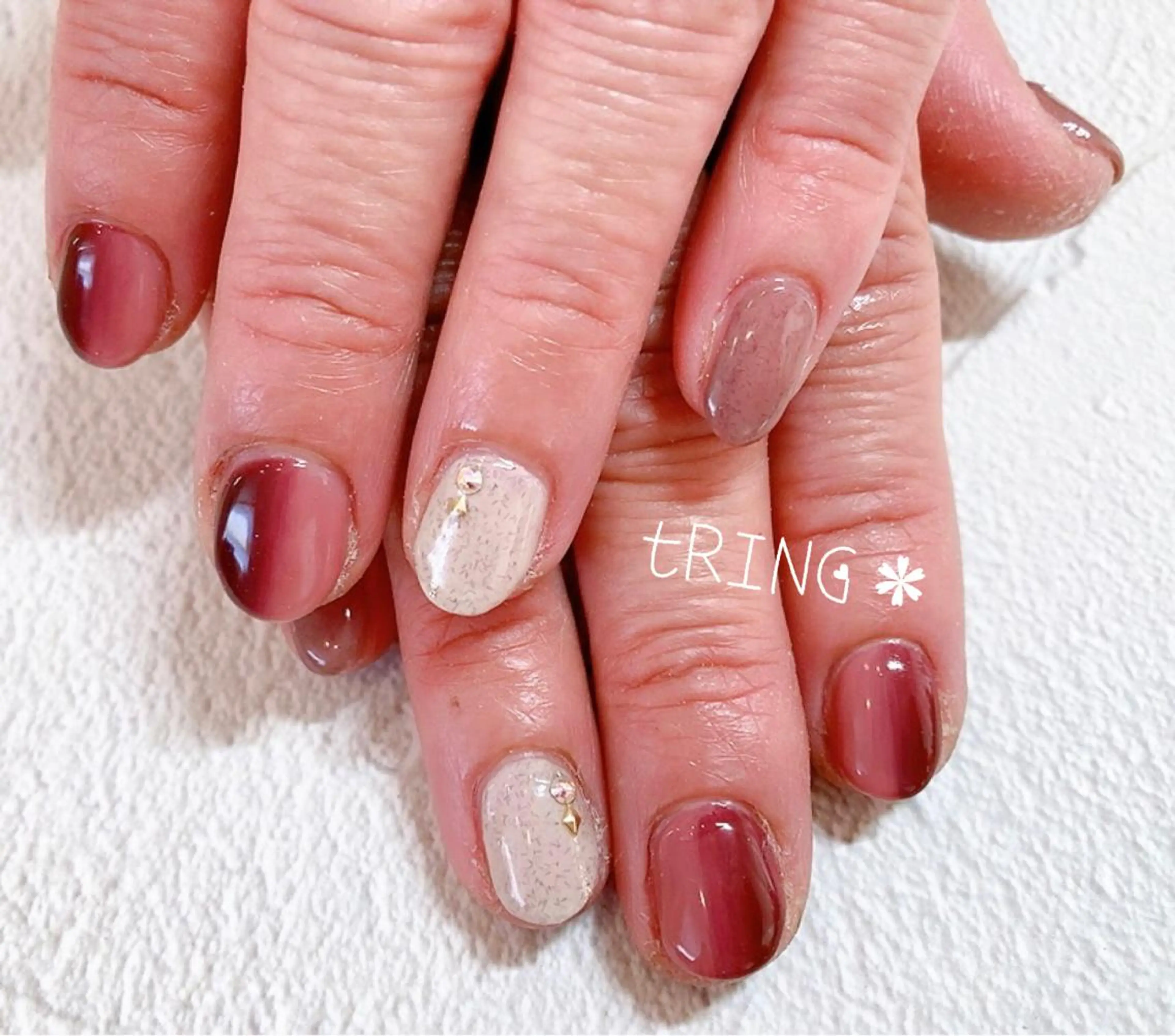 ネイル ハンドネイル tRING＊ しいの木台のネイルデザイン