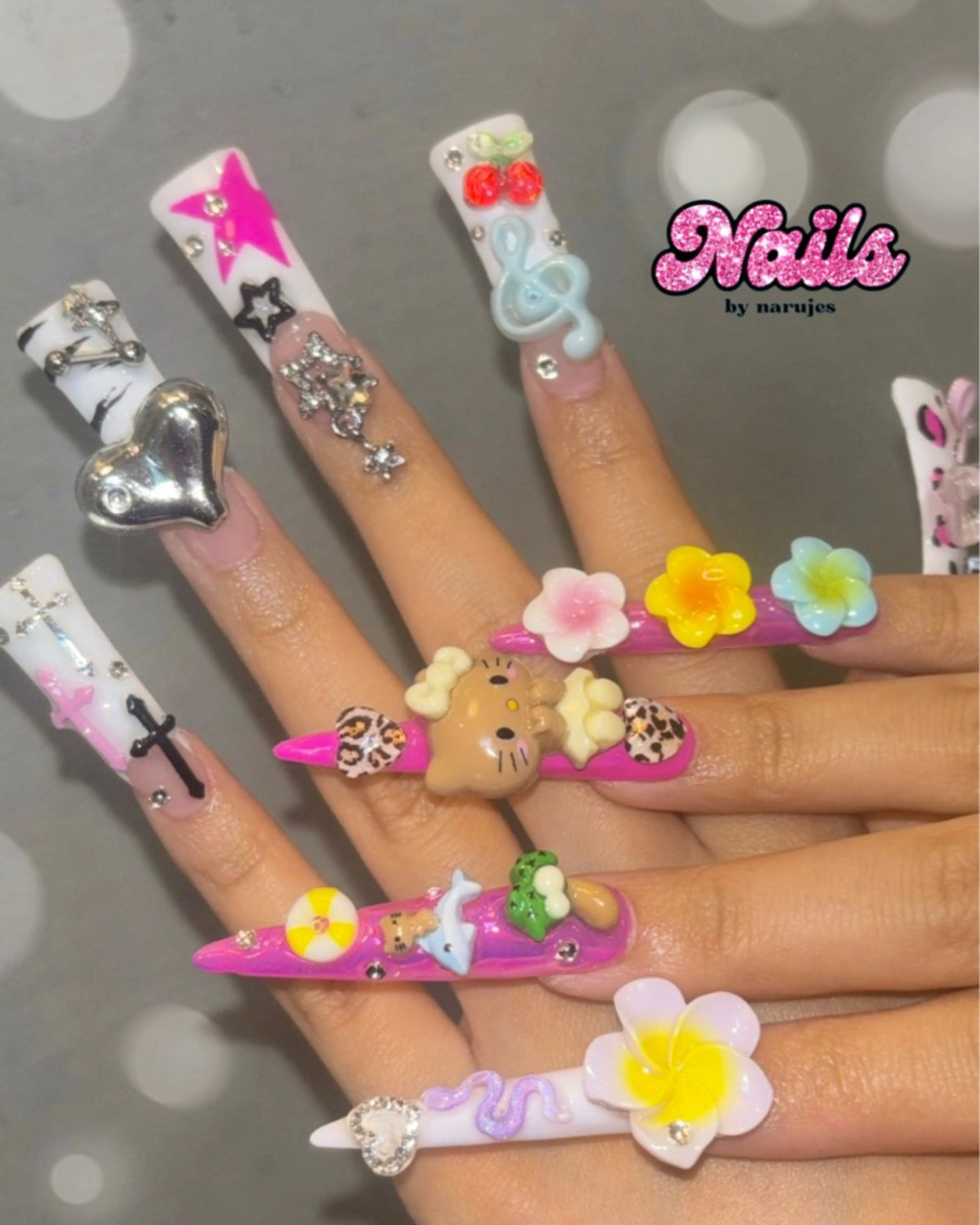 ネイル ギャルネイル🧸💖 narujesのネイルデザイン