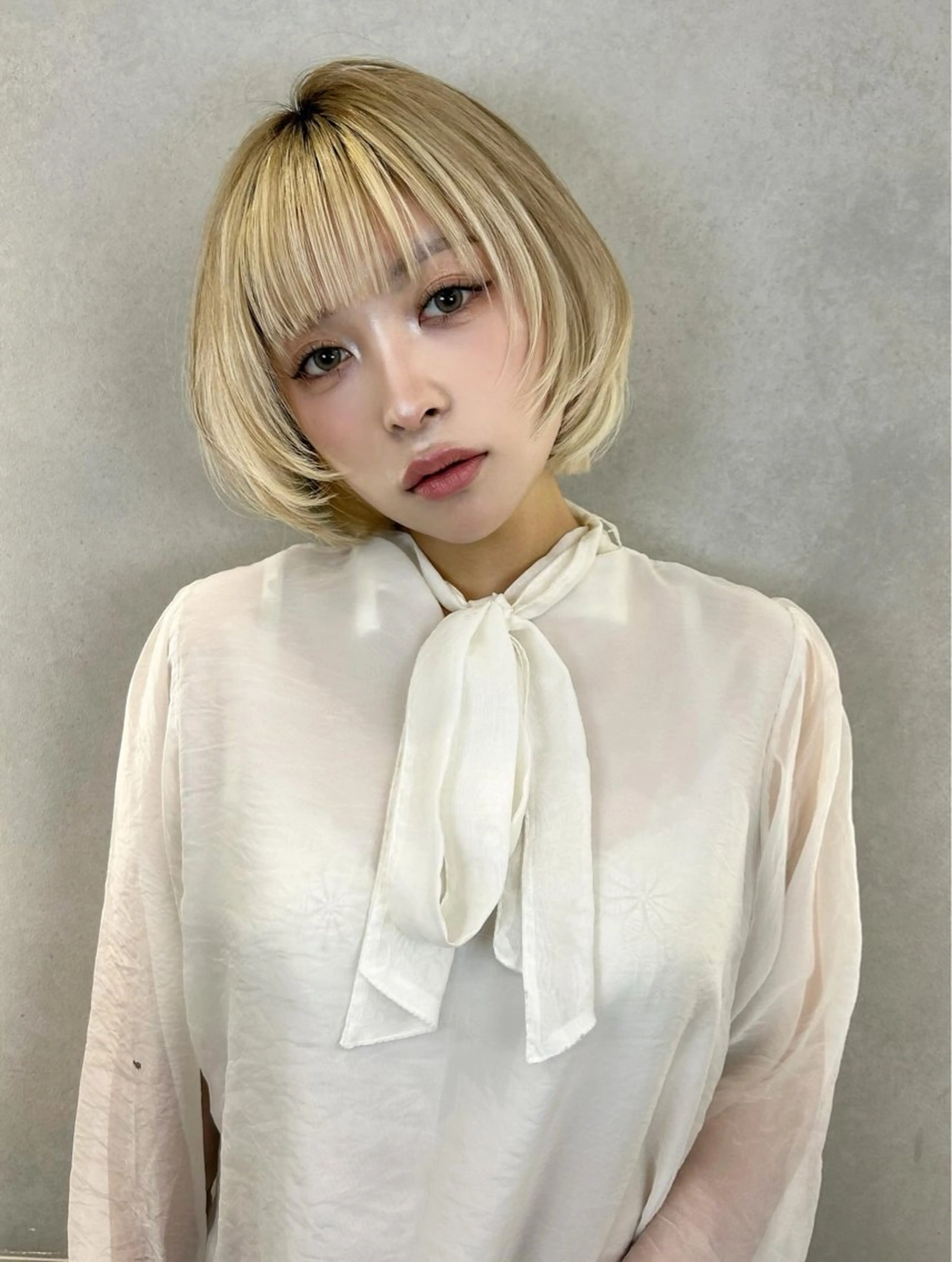 ショート ヘアカラー トリートメント ヘアセット ONYX 表参道所属・ショート/ボブ/似 合わせ/顔周りカットのヘアスタイル