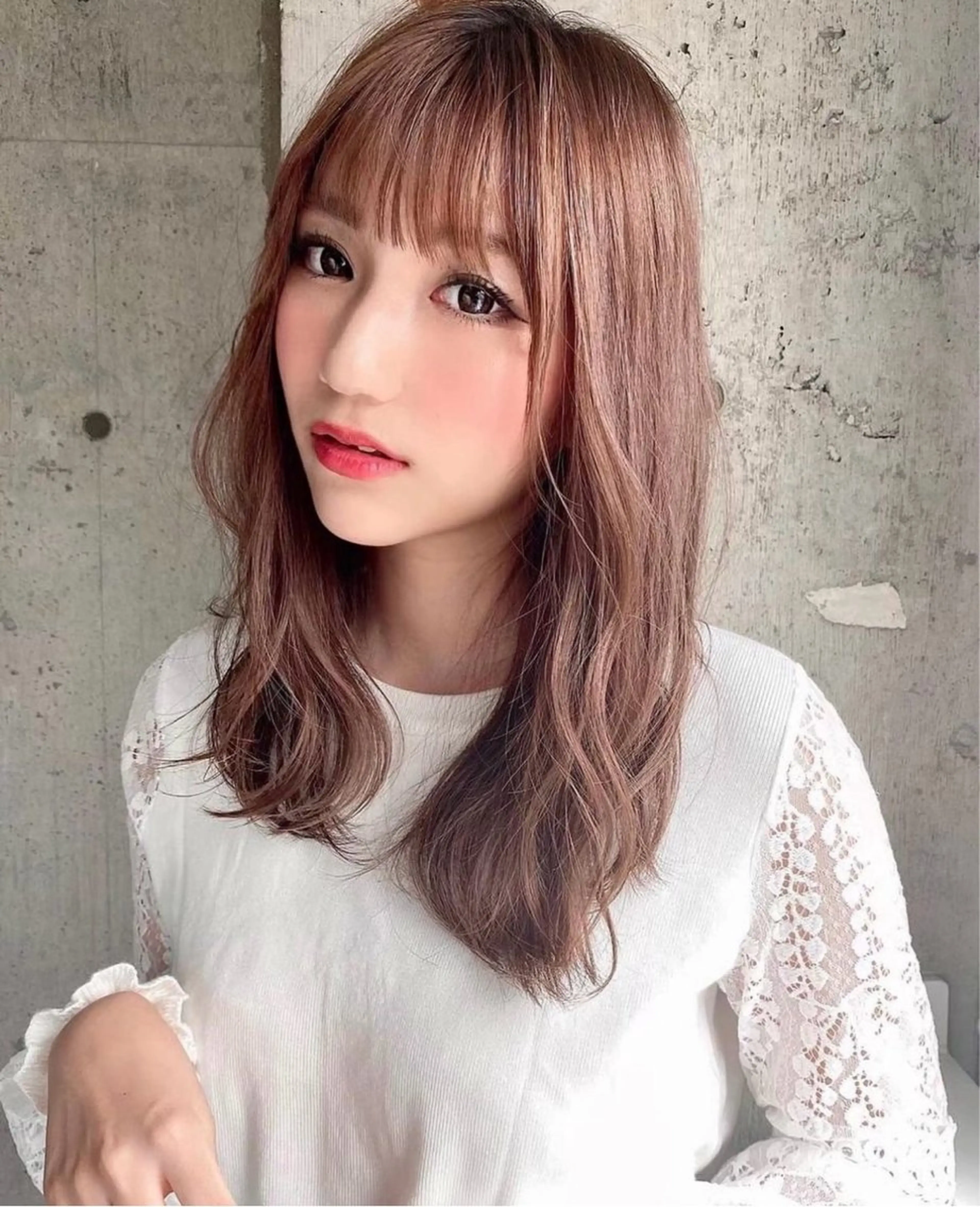 ロング カラー ❤️ブリーチなし💚 ダブルカラー平野実花のヘアスタイル