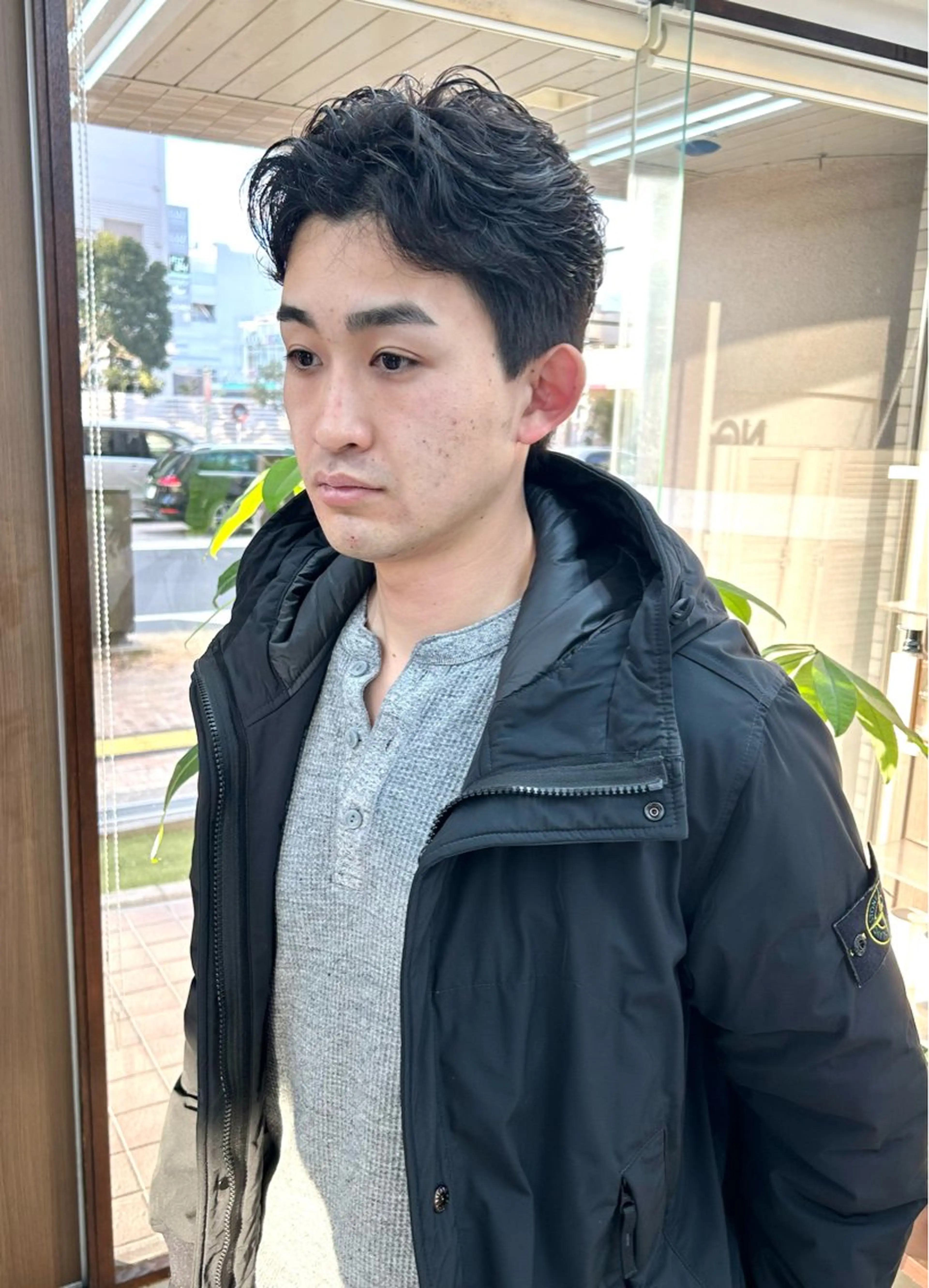 ショート パーマ メンズ ダウンパーマ メンズパーマ カット パーマ メンズパーマの達人 /タカシマ　ダイスケのヘアスタイル