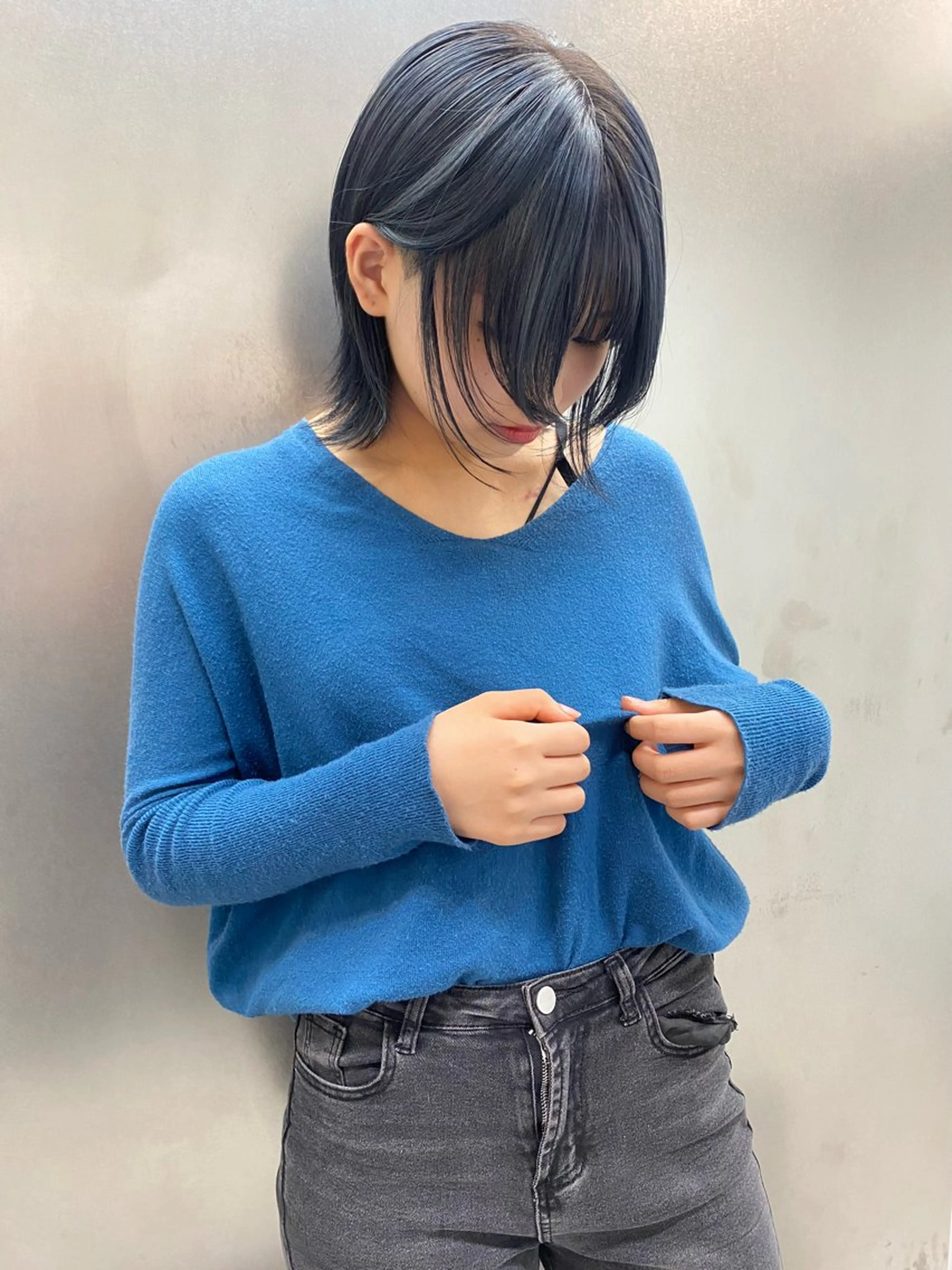 ミディアム カラー 韓国/レイヤー/艶髪 ルキアのヘアスタイル