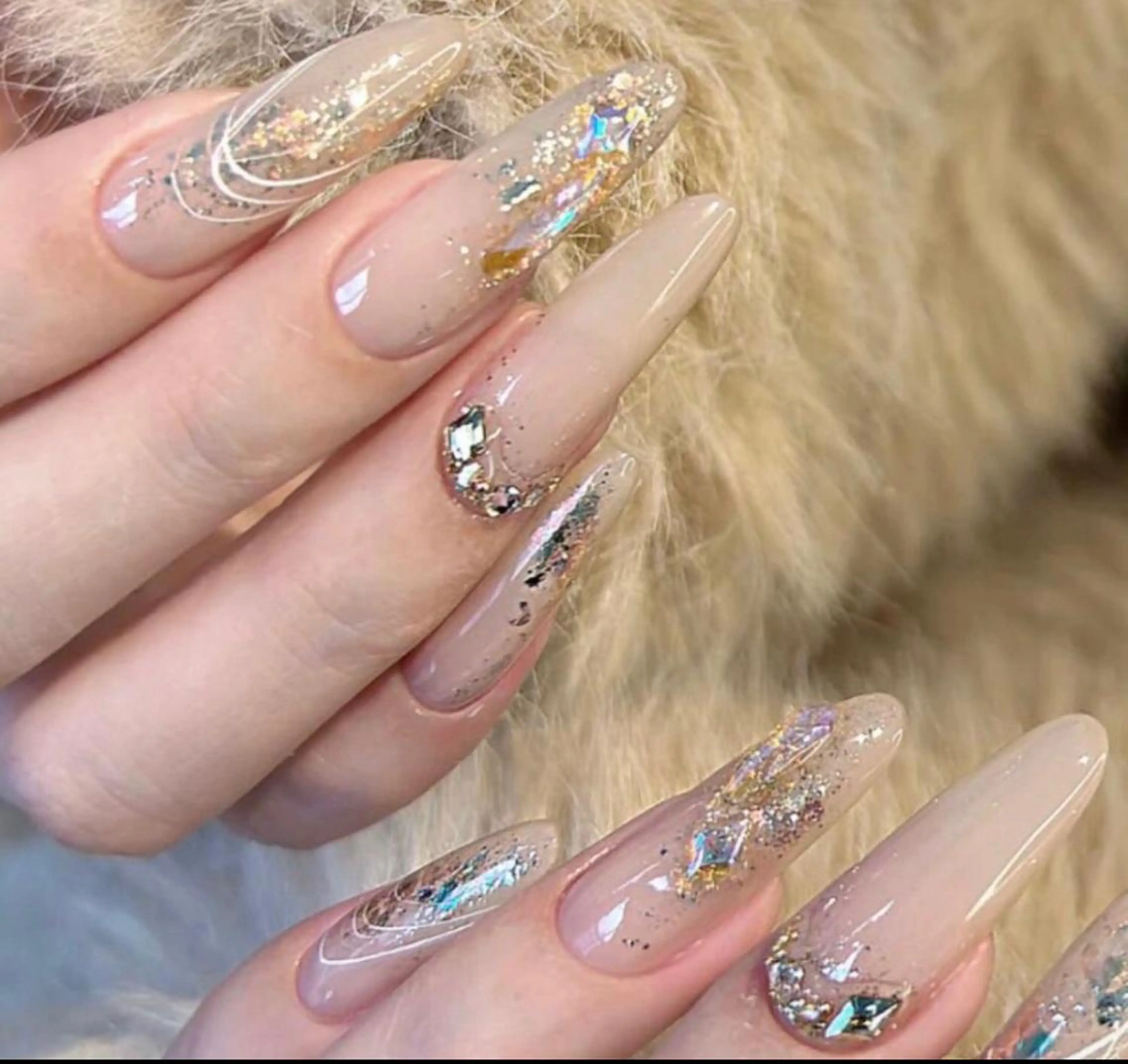 ネイル オーロラネイル べっ甲ネイル クリアネイル 氷ネイル・うるうるネイル 韓国ネイル ネイルサロン KARIのネイルデザイン