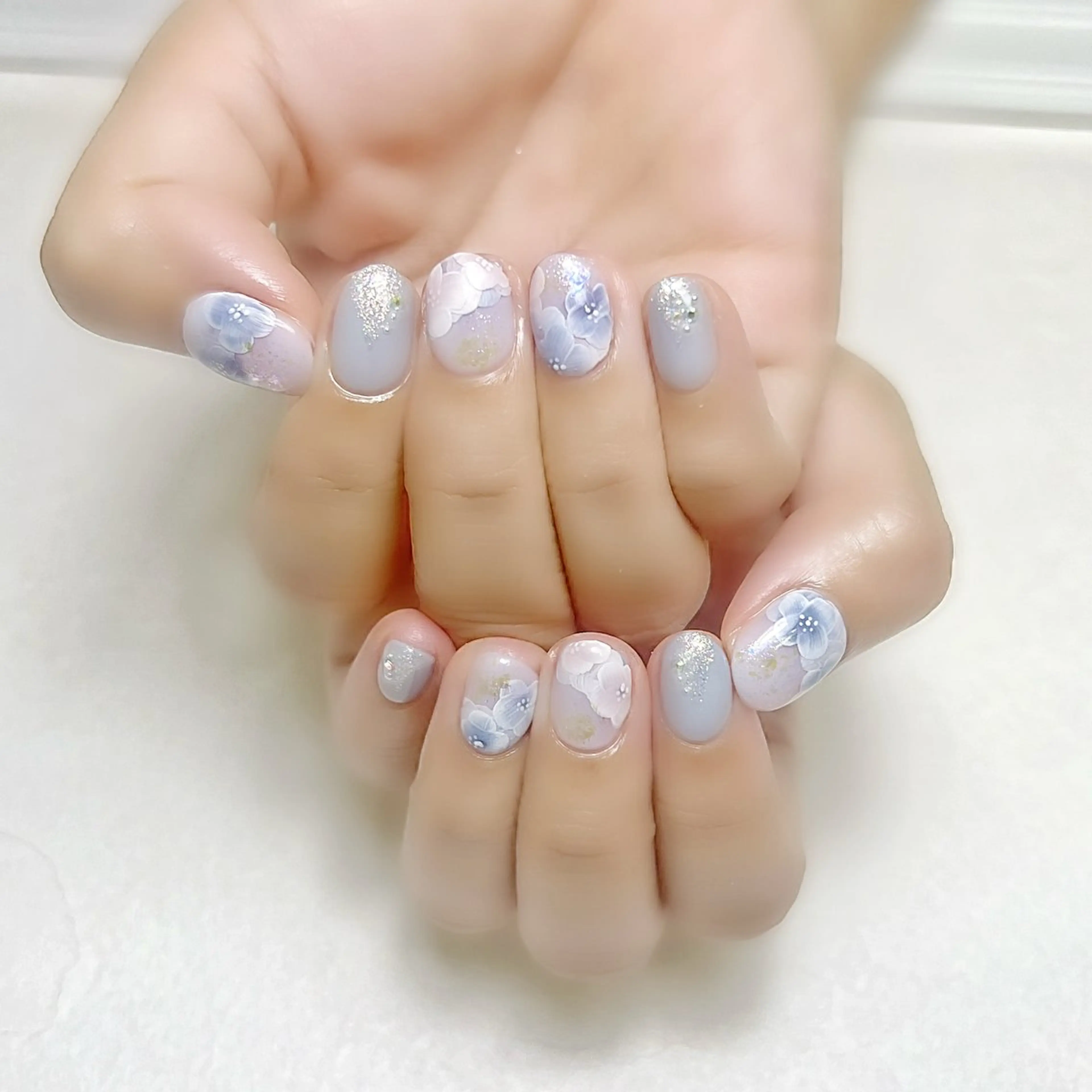 ネイル フラワーネイル オフィスネイル 夏ネイル rouse nail RISATOのネイルデザイン
