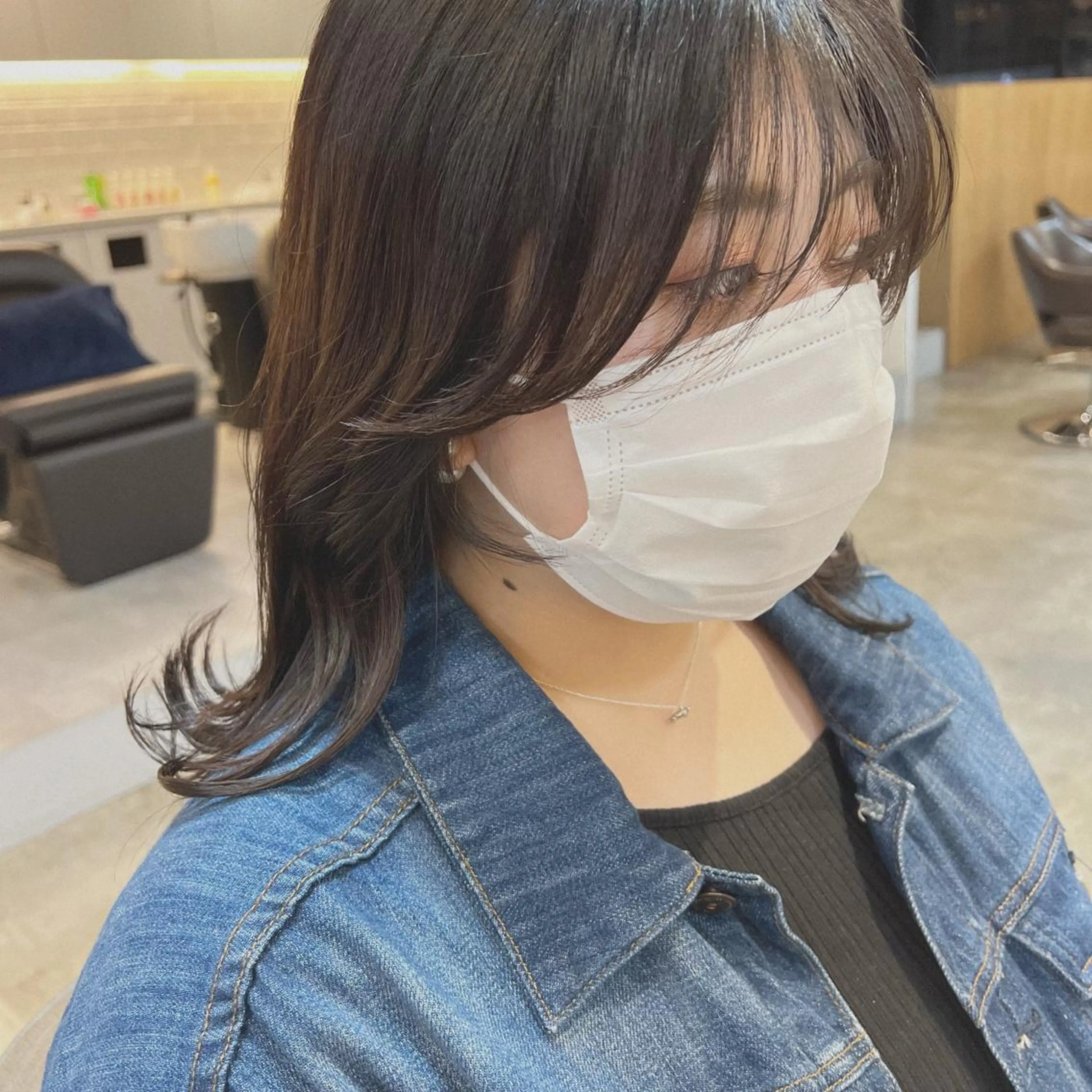 セミロング ☁️RIKA☁️ @ri2_____bのヘアスタイル