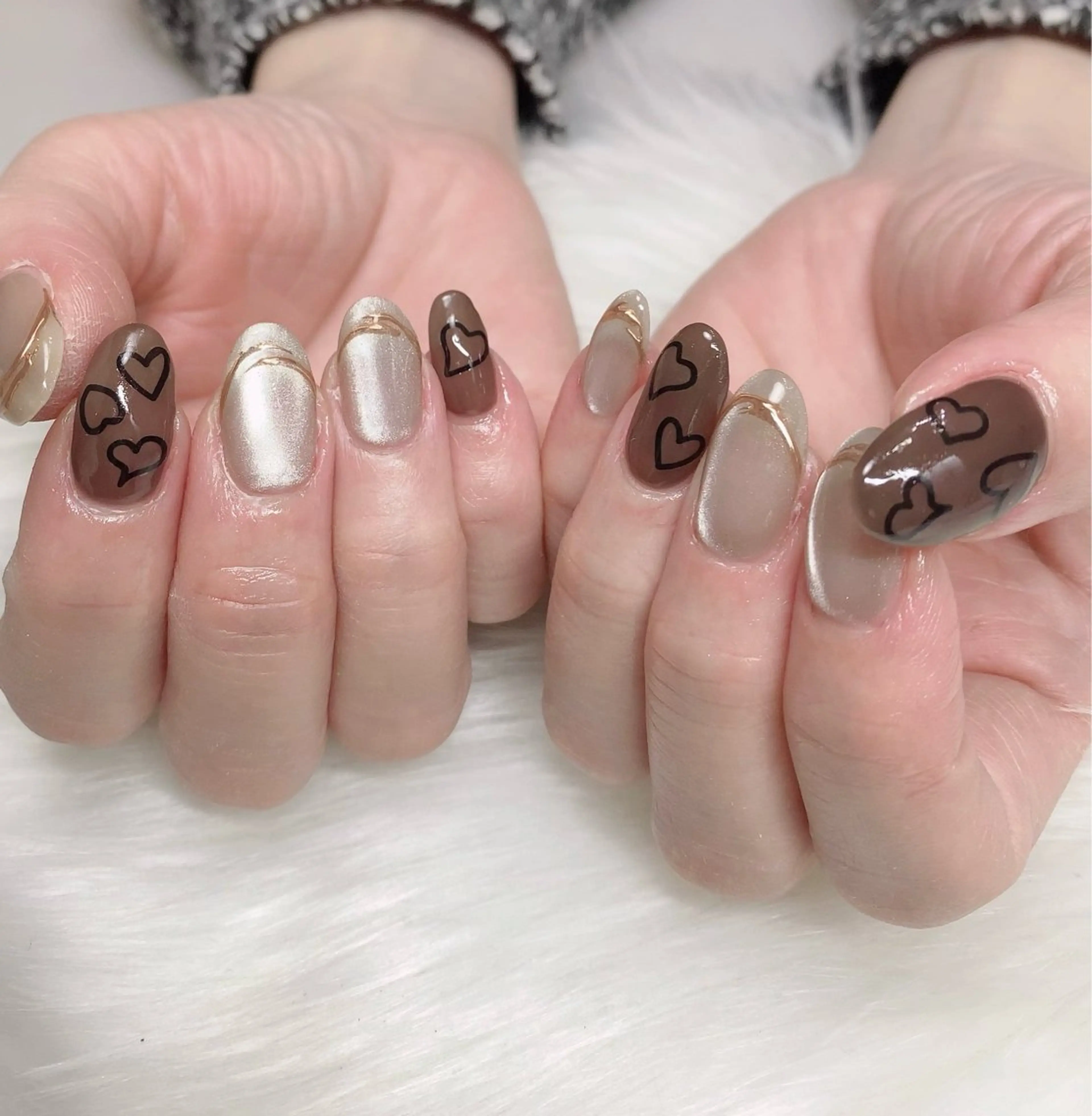 ミディアム ハンドネイル cattleya nailのネイルデザイン