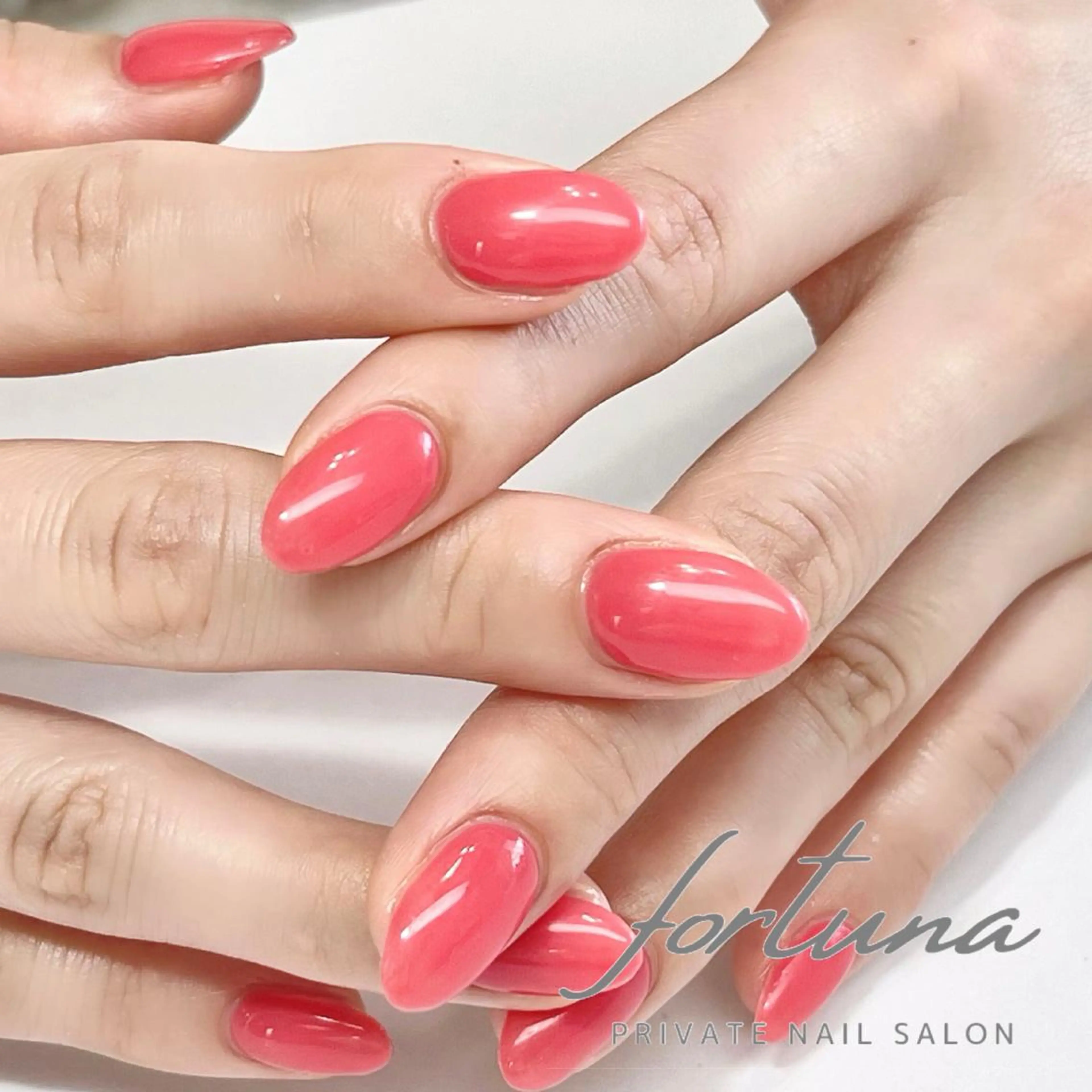 ネイル ワンカラーネイル ピンク ハンドネイル fortuna 武藤裕美のネイルデザイン