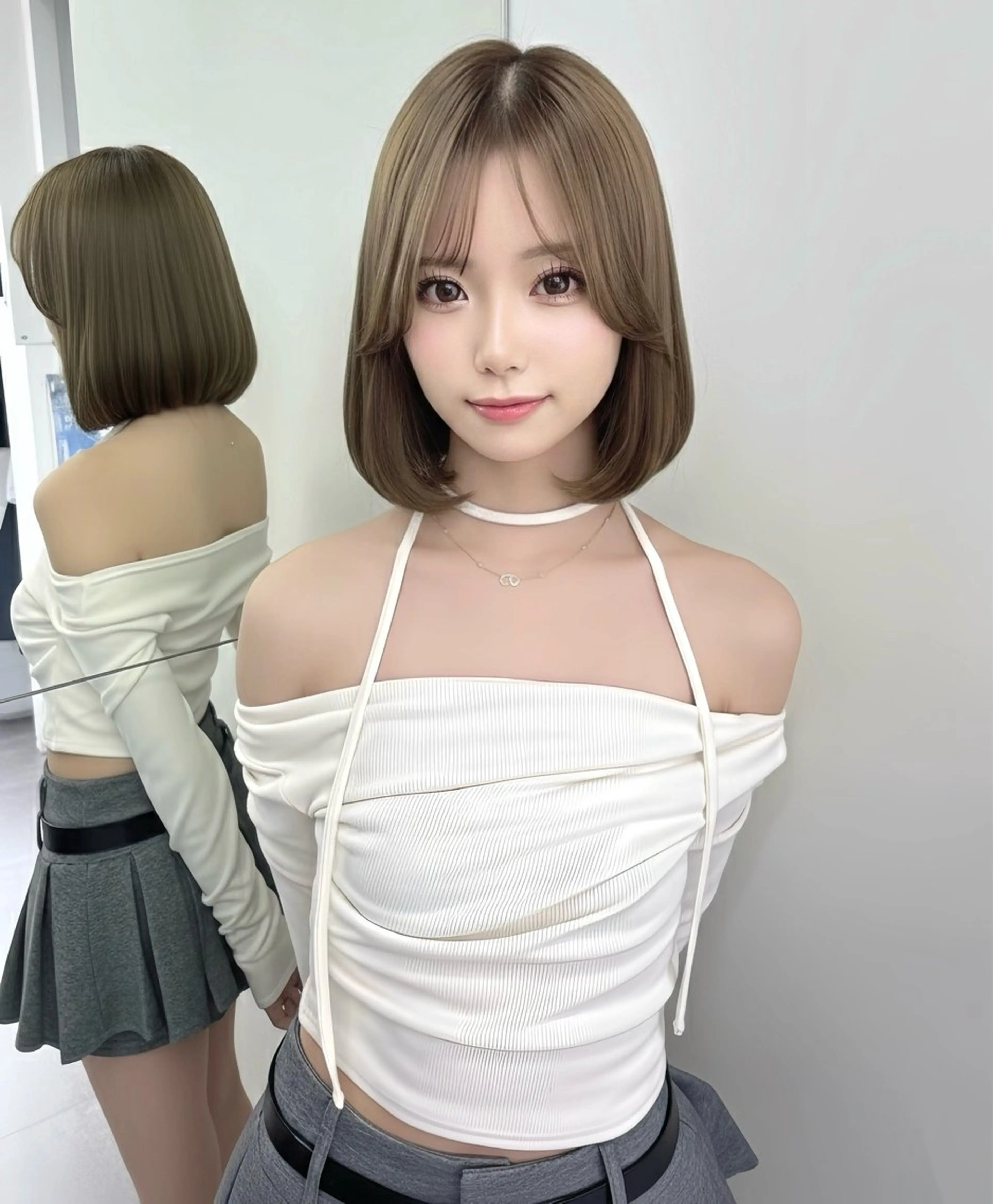 ミディアム カラー カット トリートメント レイヤー\髪質改善\ ボブ特化\たかひろのヘアスタイル