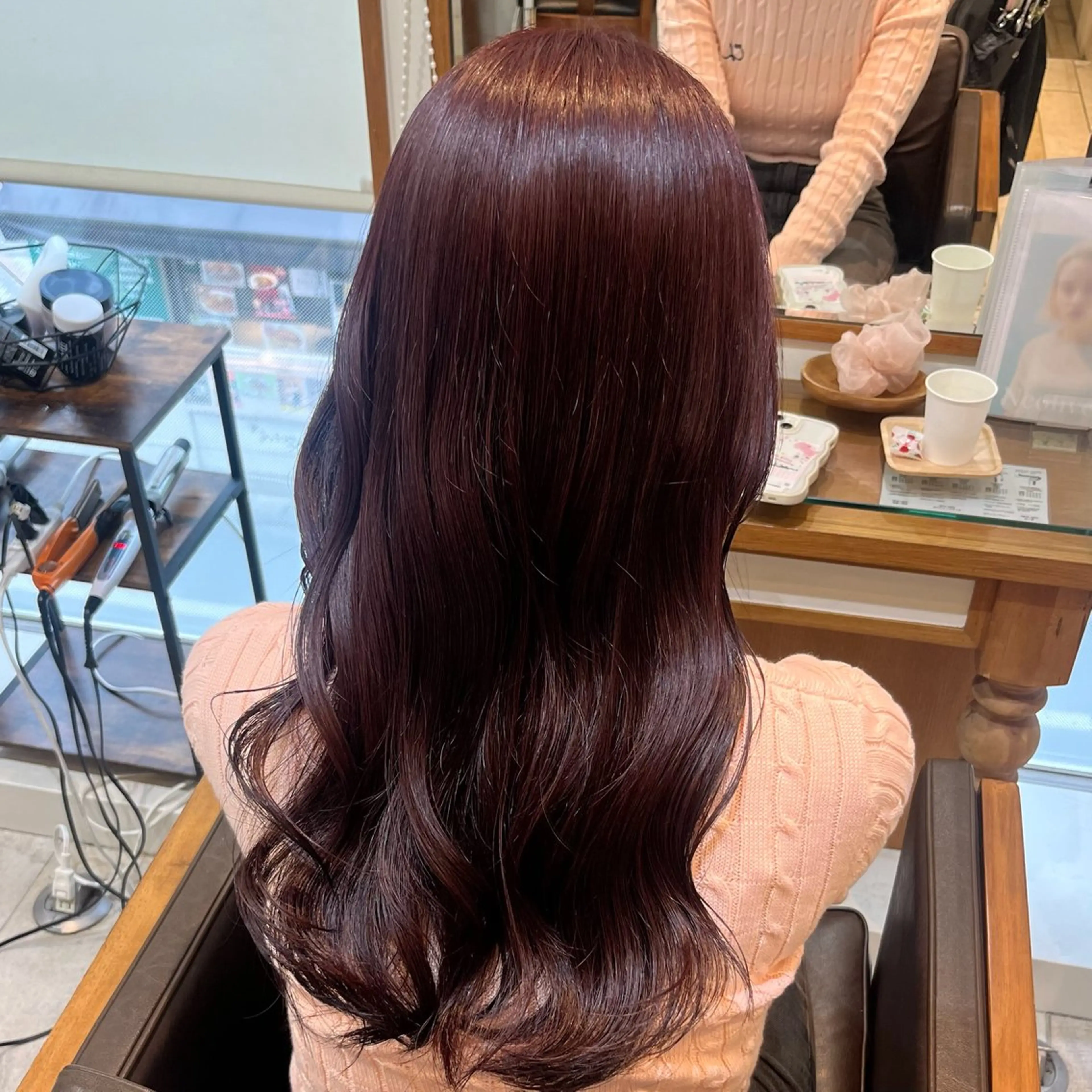 【ブリーチなし！】ワンカラー＋最高級シルクトリートメント✨コテ巻き付き✨再来+500円(⚠︎補足要確認⚠︎)の写真