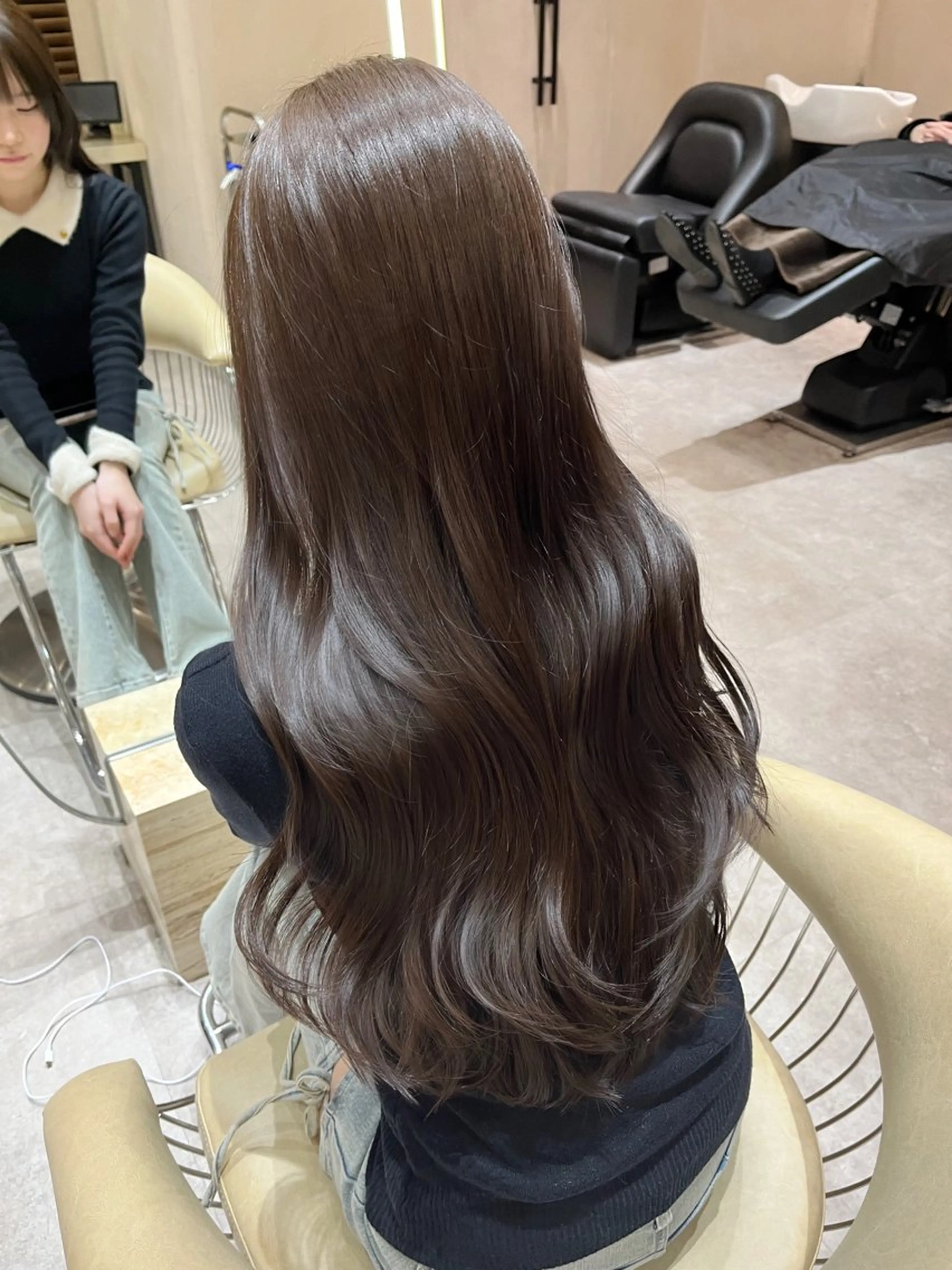 ロング カット 顔周りカット/ 透明感カラー/ユナのヘアスタイル