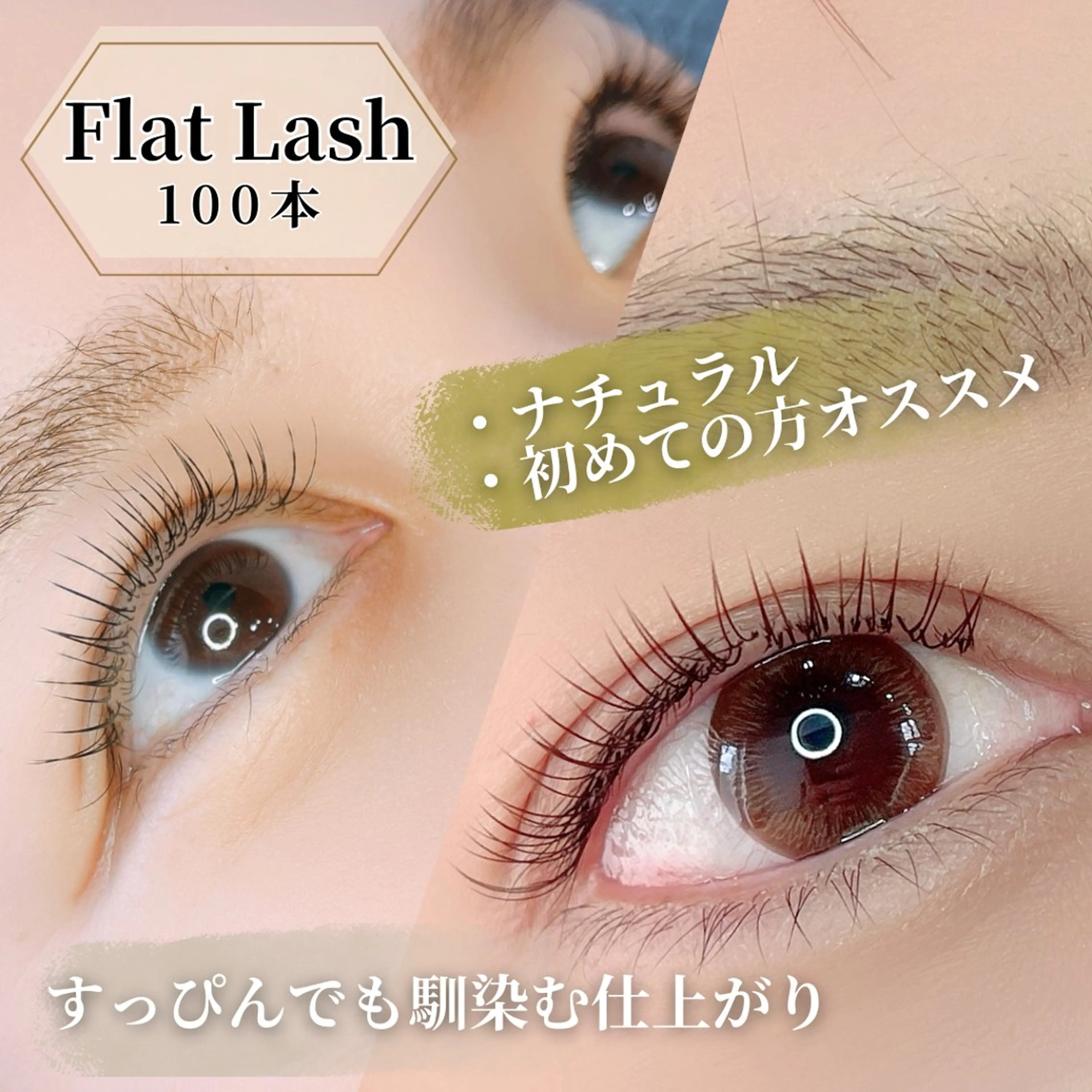 【初めての方に♪ふんわり上品な仕上がり】フラットラッシュ100本(オフ込)の写真