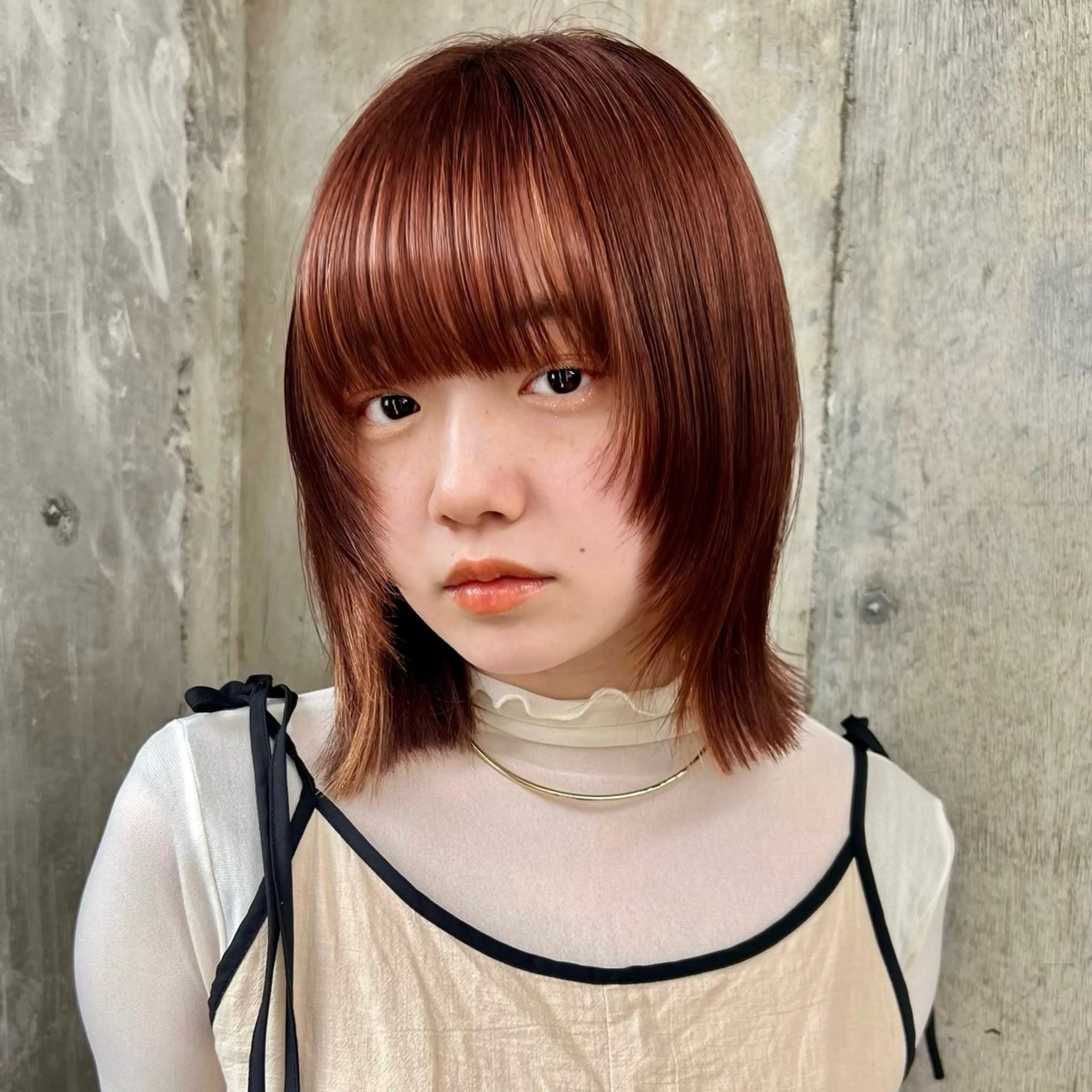 ミディアム カラー レイヤー/ベージュ /メンズsaraのヘアスタイル