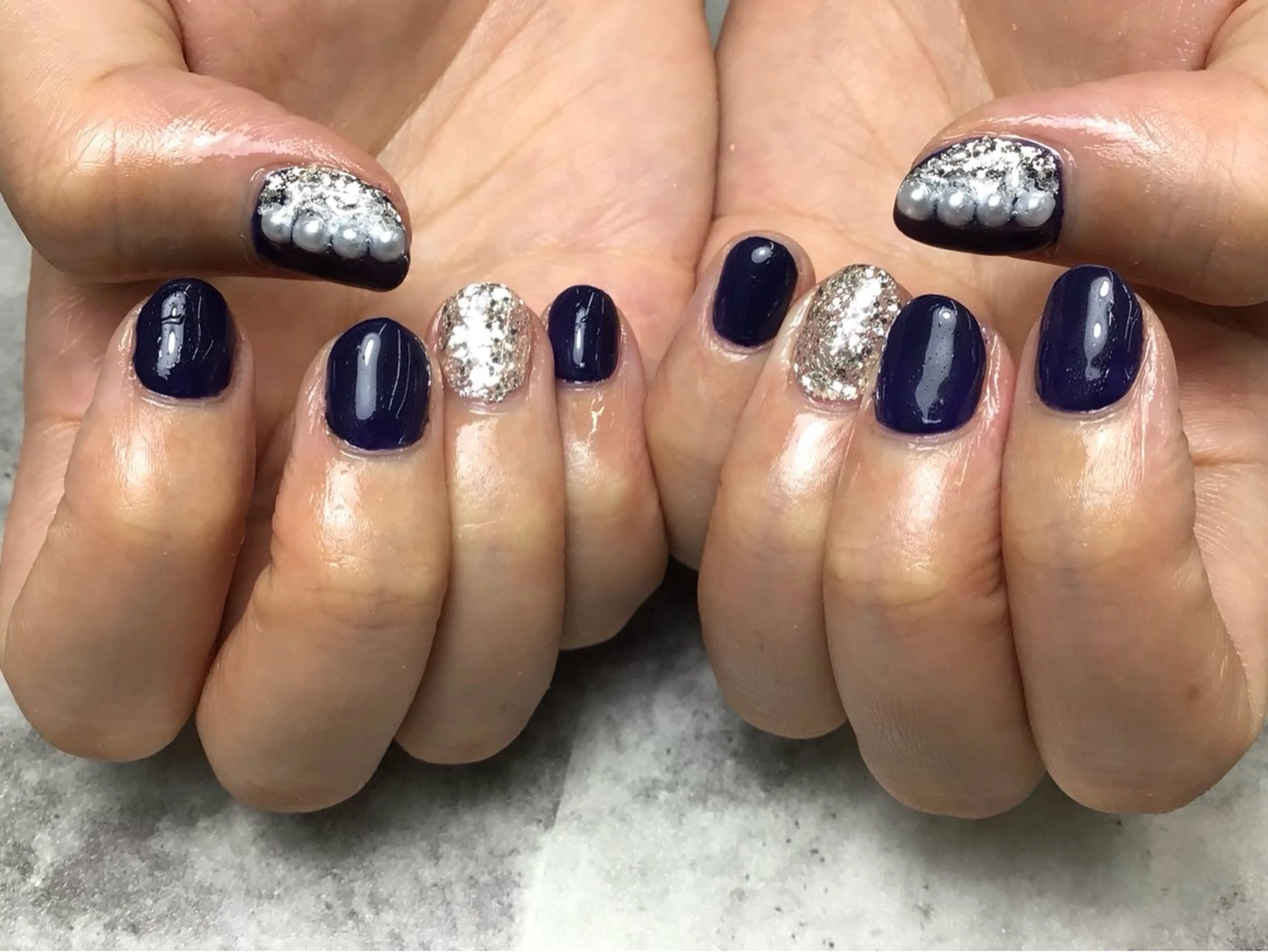 ネイル 長さ出し ジェルネイル マグネットネイル 持ち込み ワンカラーネイル Nail Day 四条烏丸店のネイルデザイン