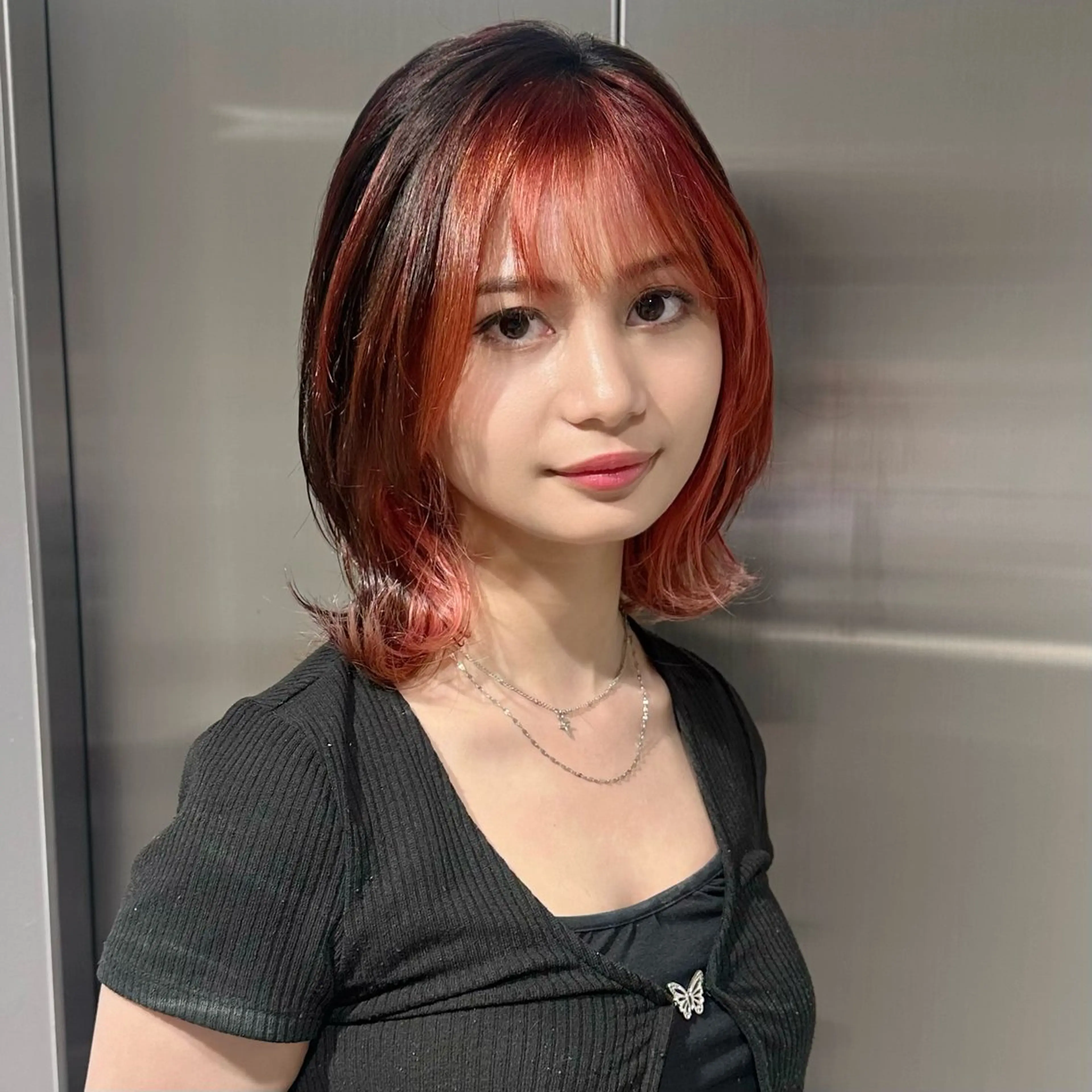 ミディアム カラー カット ヘアカラー トリートメント ブリーチなし/レイヤ ー特化🌈Tommyのヘアスタイル