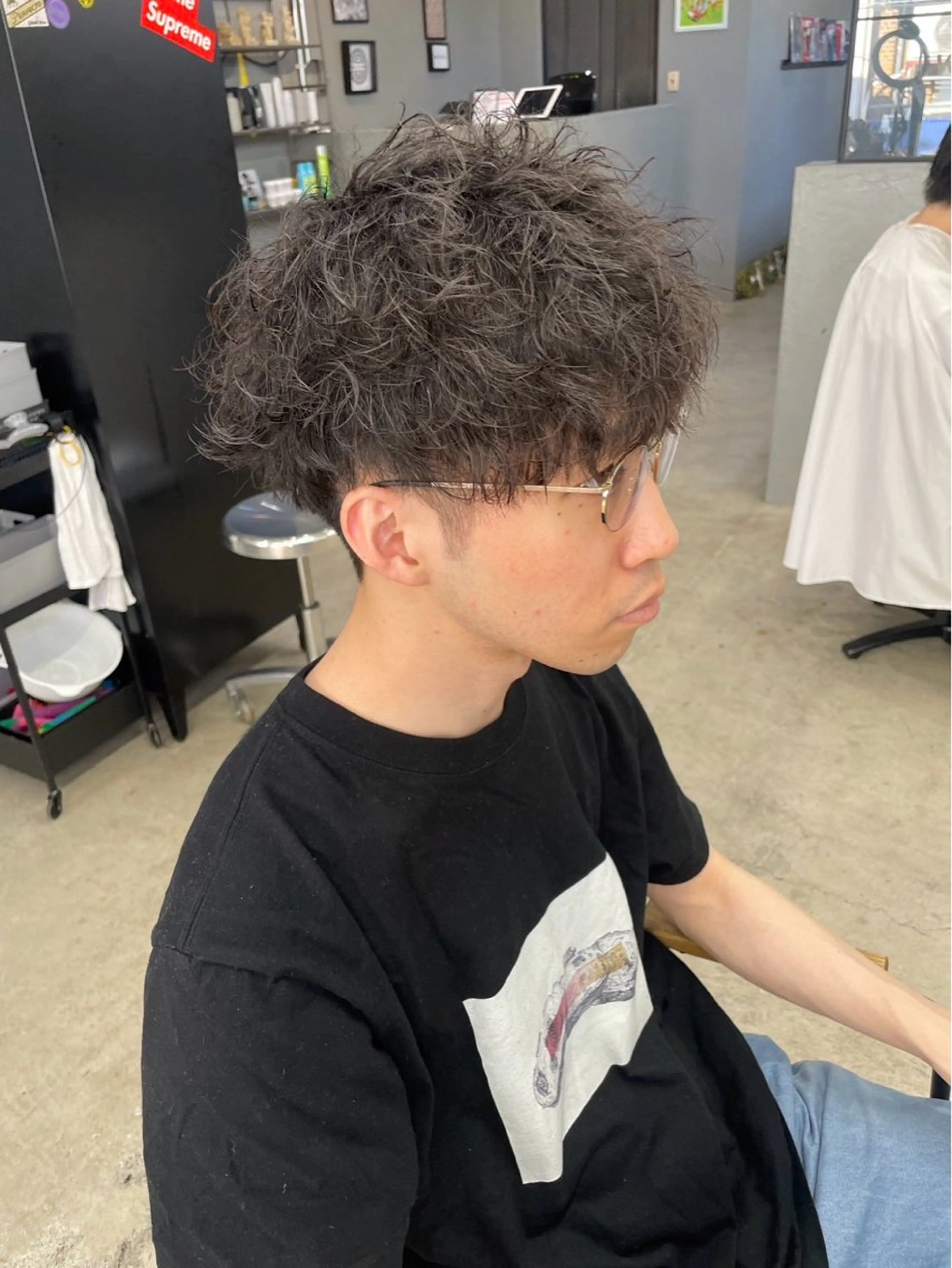 ショート パーマ メンズ カット パーマ メンズ専門サロン wokeのヘアスタイル