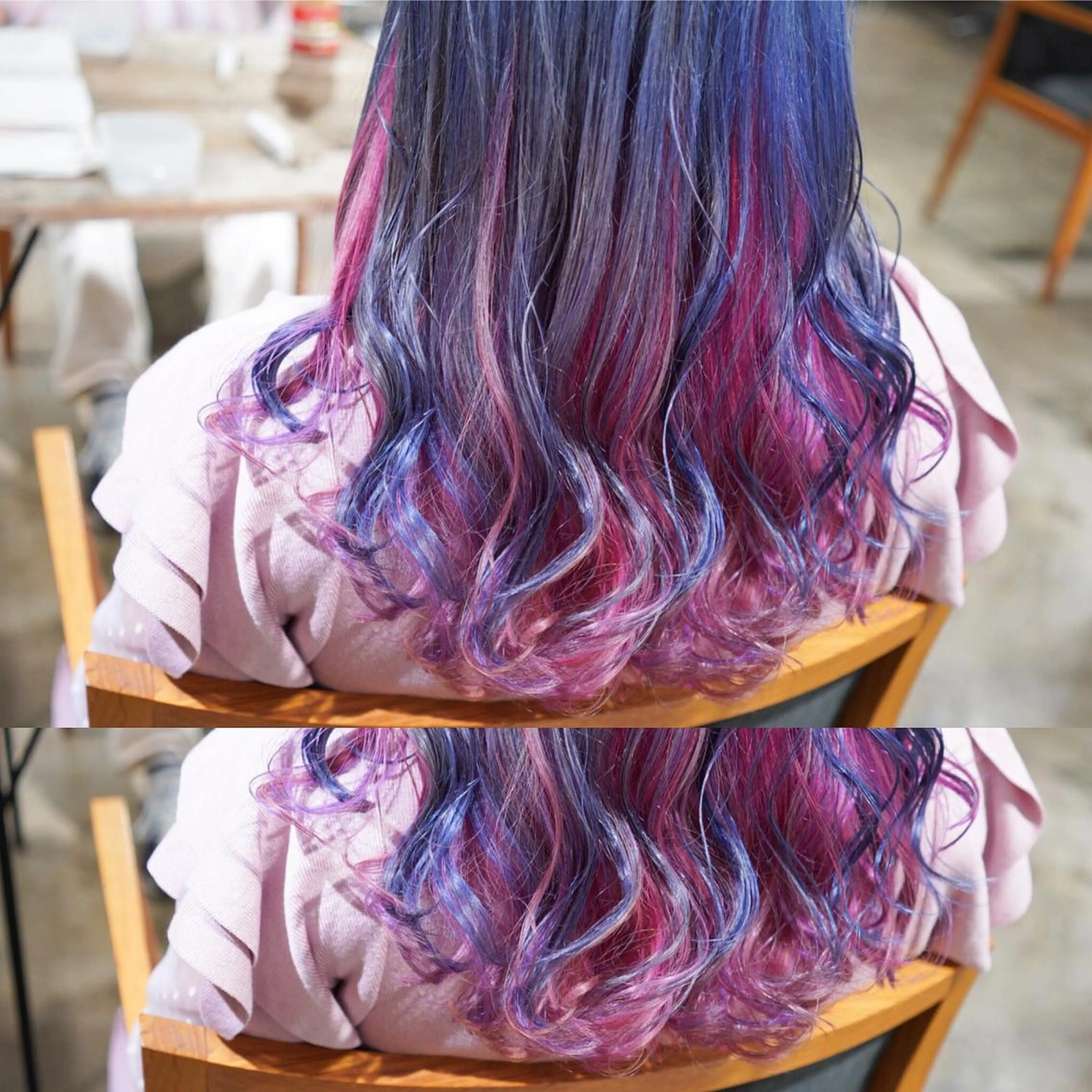 セミロング カラー デザインカラー トリートメント ヘアカラー トリートメント ハイトーン/レイヤー /ケアブリーチ石川治のヘアスタイル