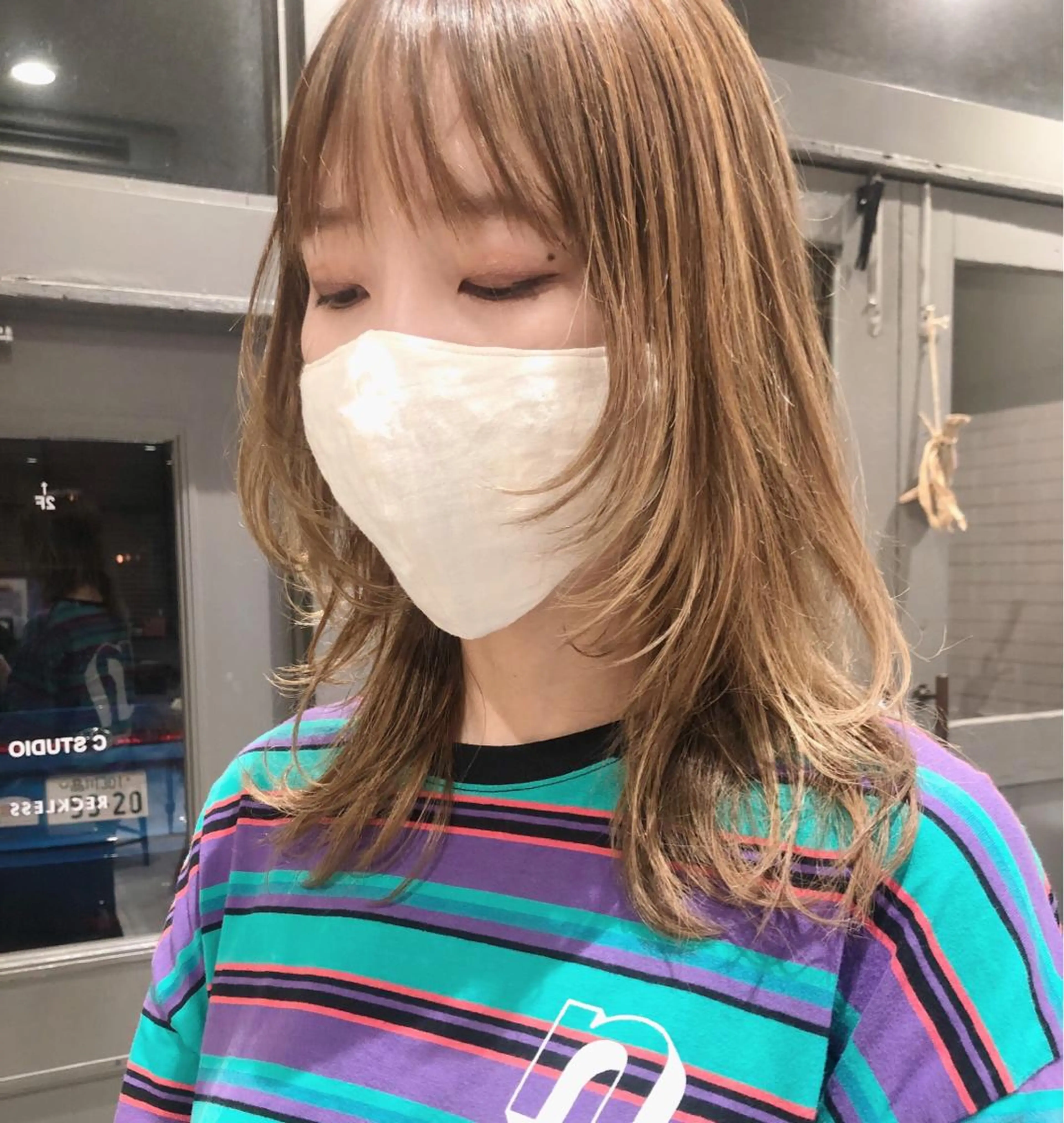 セミロング カラー ヘアアレンジ cie所属・ボブ/ミニボブ 透明感カラーkadoのヘアスタイル