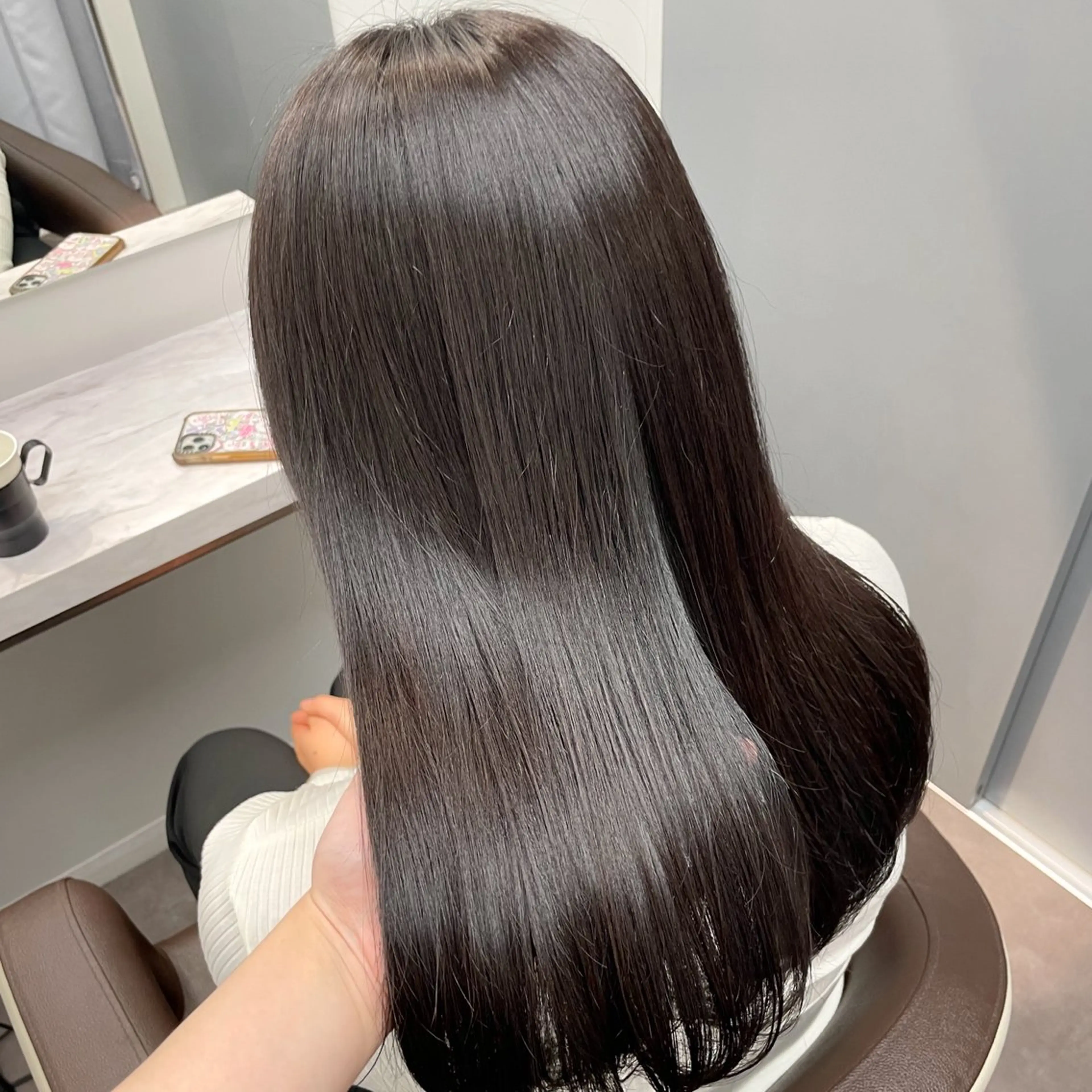 ミディアム 顔周りカット 韓国風ヘア カット ヘアカラー トリートメント 💎韓国ヘア💎 Harukaのヘアスタイル