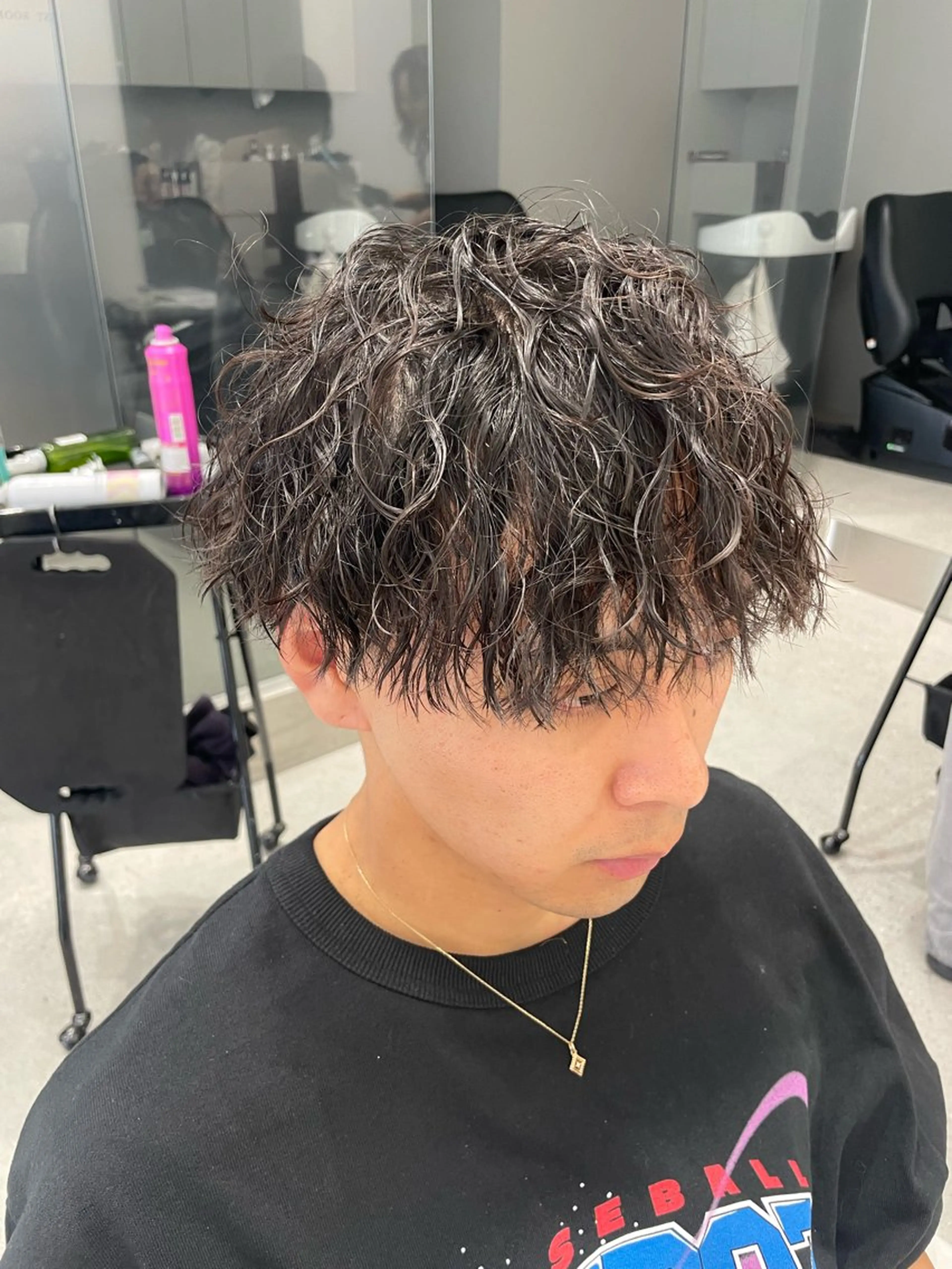 パーマ メンズ 無料ショートモデル 募集中❗️秋山ひらいのヘアスタイル