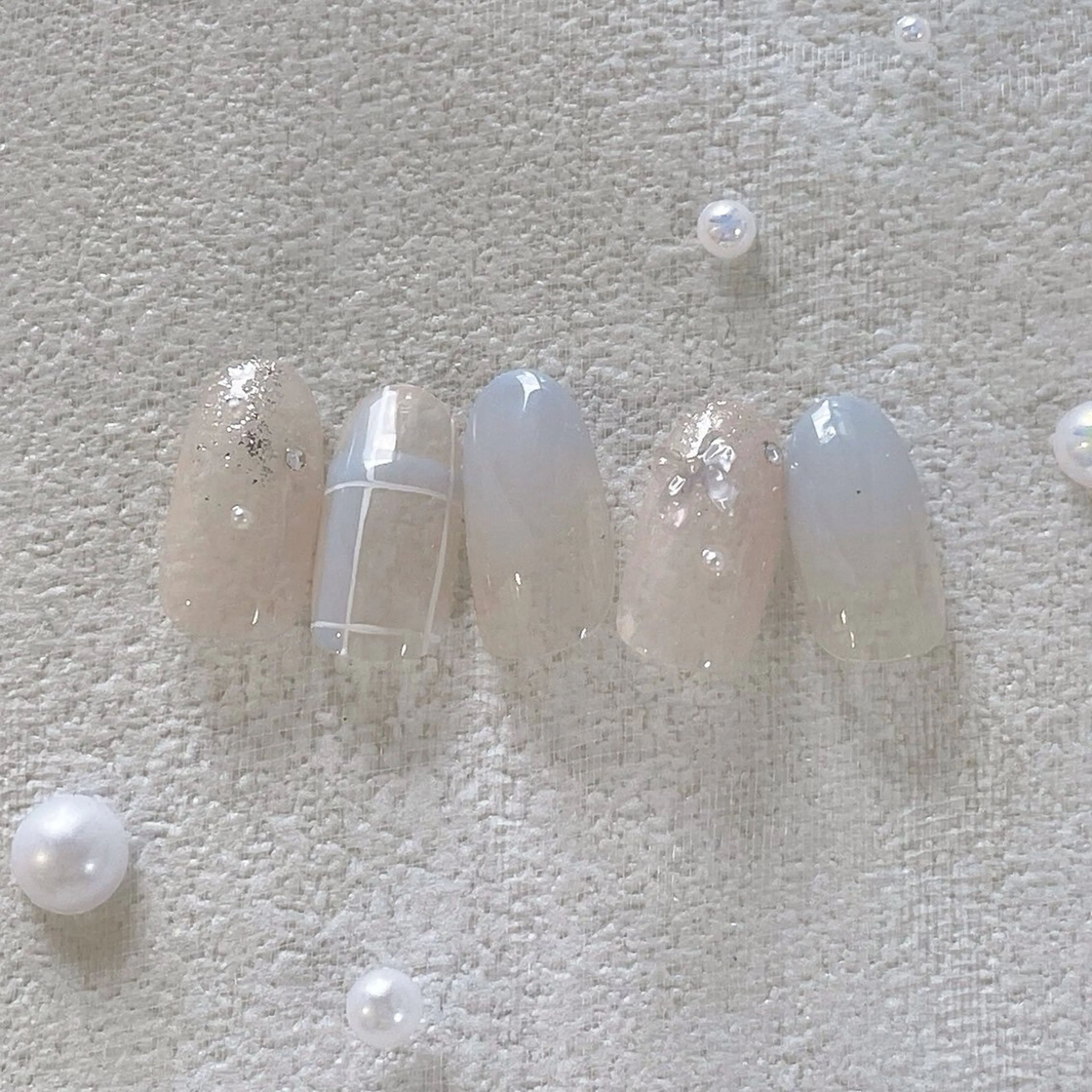 ネイル オーロラネイル フットネイル フレンチネイル ジェルネイル マグネットネイル ハンドネイル kiki nail 二子玉川のネイルデザイン